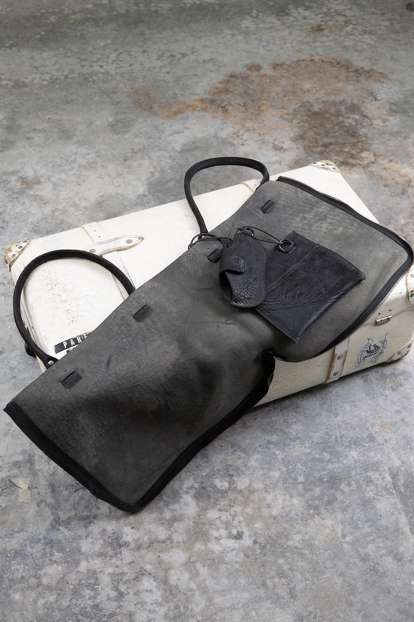 HORSE BUTT RG LEATHER BAG TOTO WB-2 UNLINED WITH MEDIUM PURSE AND GLASSES CASE