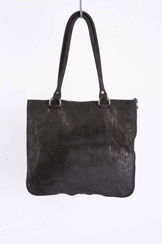 HORSE BUTT LEATHER BAG TOTO WB-2 UNLINED WITH MEDIUM PURSE AND GLASSES CASE PIECE DYED