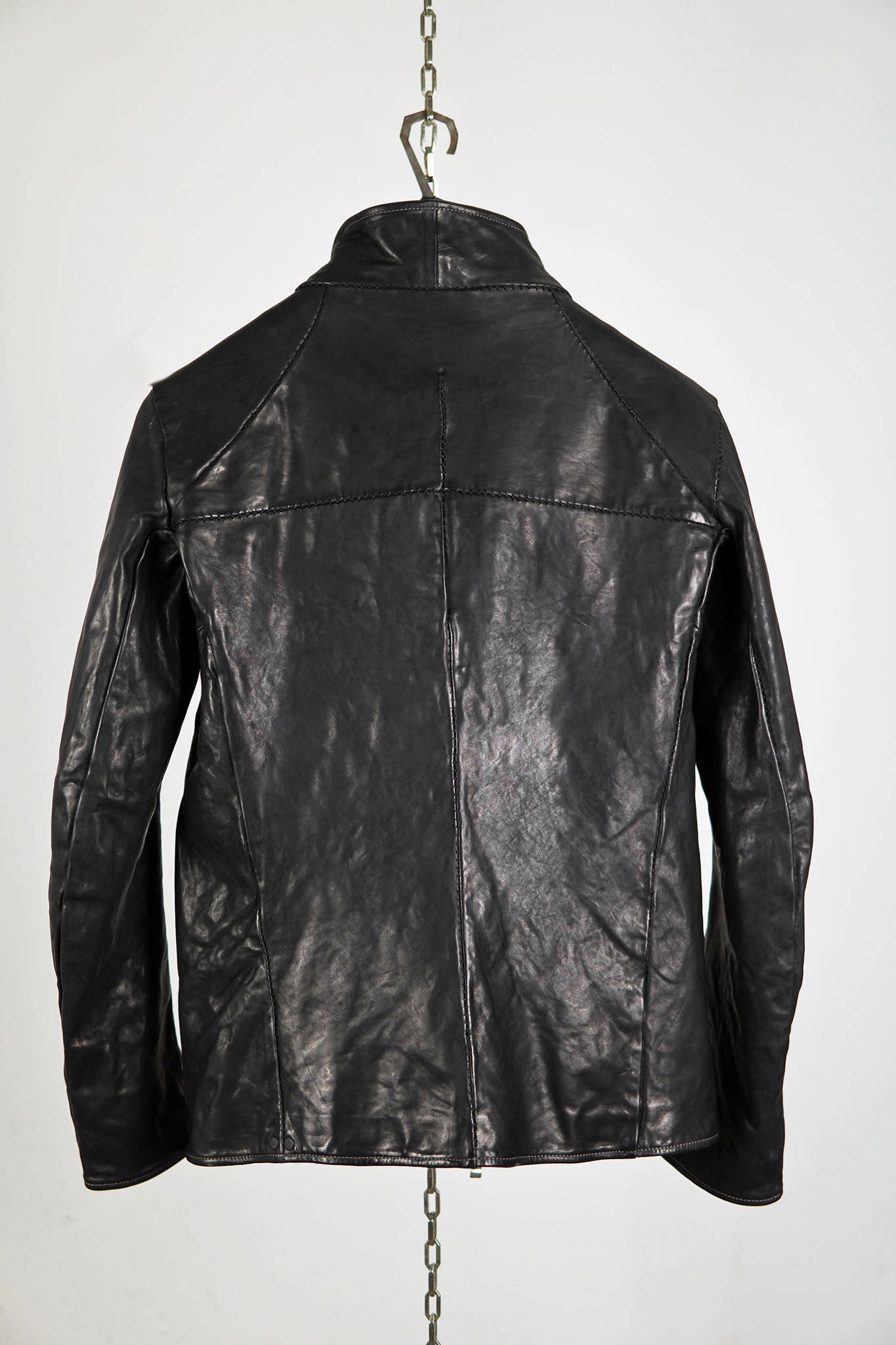 HORSE LEATHER HI-COLLAR ZIP BLOUSON JB-1