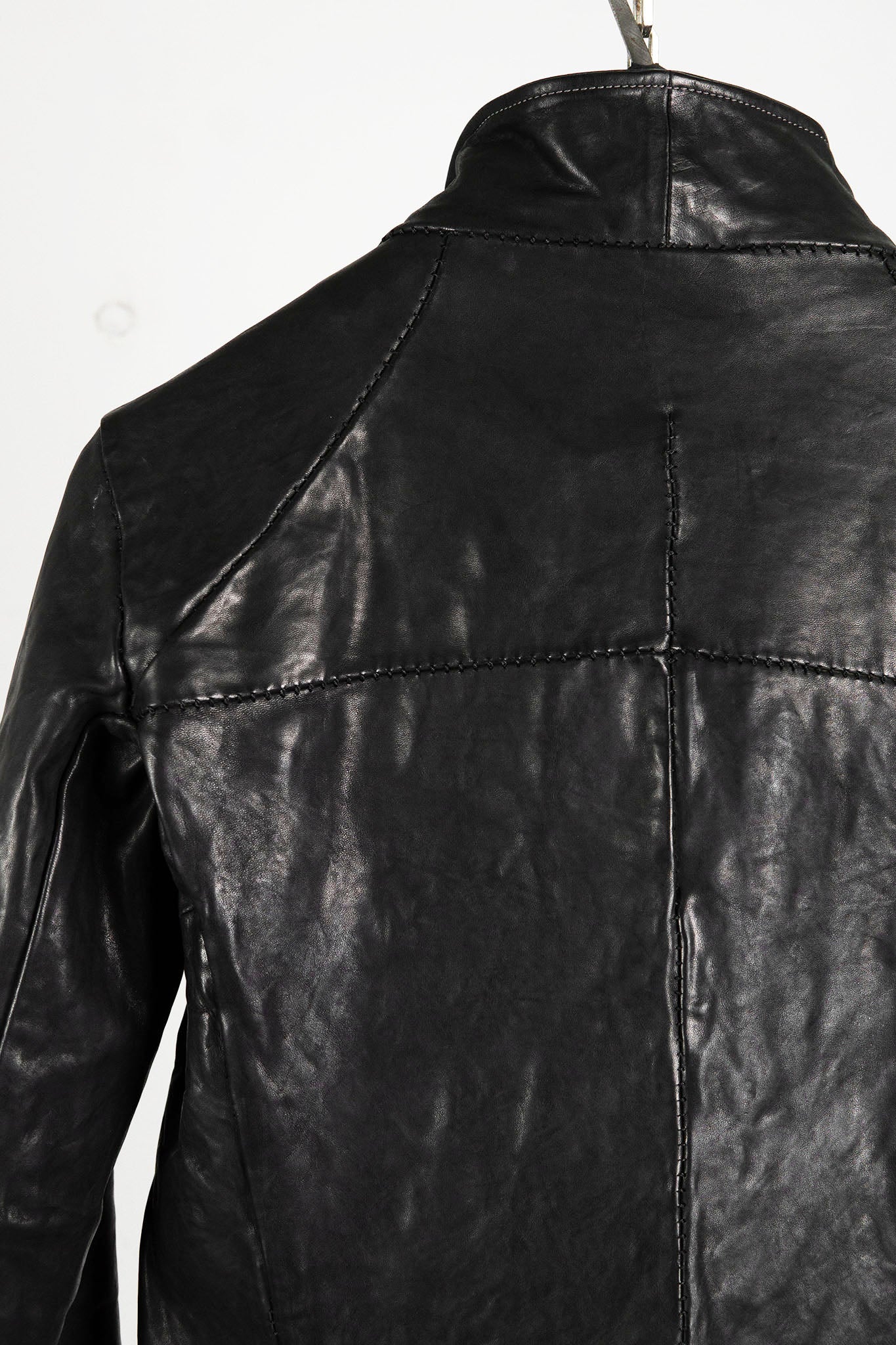 HORSE LEATHER HI-COLLAR ZIP BLOUSON JB-1