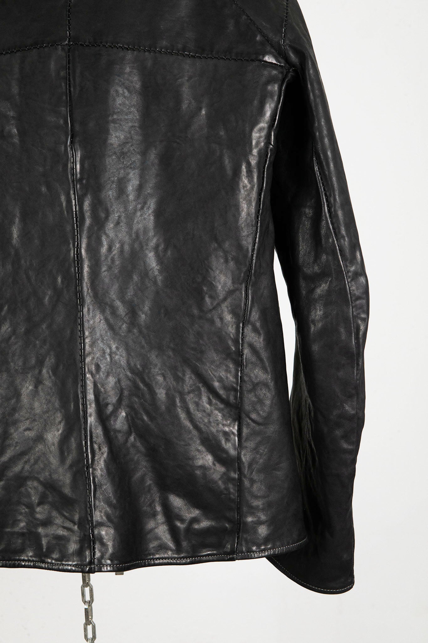 HORSE LEATHER HI-COLLAR ZIP BLOUSON JB-1