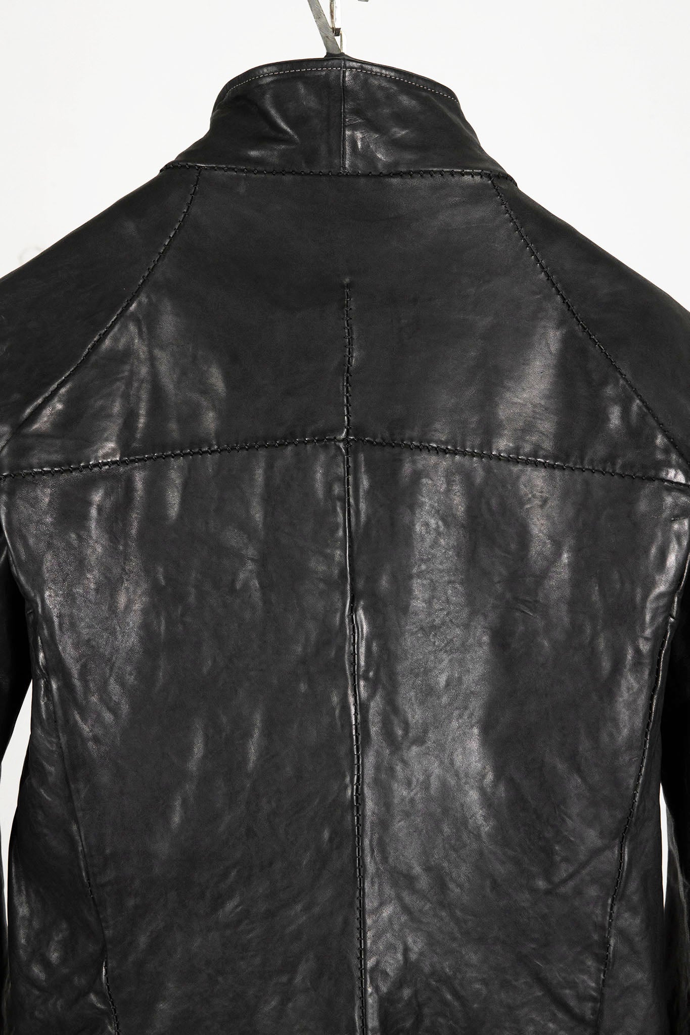 HORSE LEATHER HI-COLLAR ZIP BLOUSON JB-1