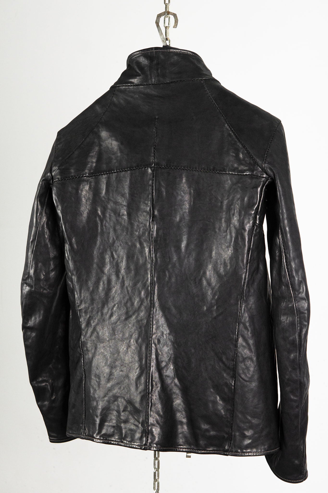 HORSE LEATHER HI-COLLAR ZIP BLOUSON JB-1