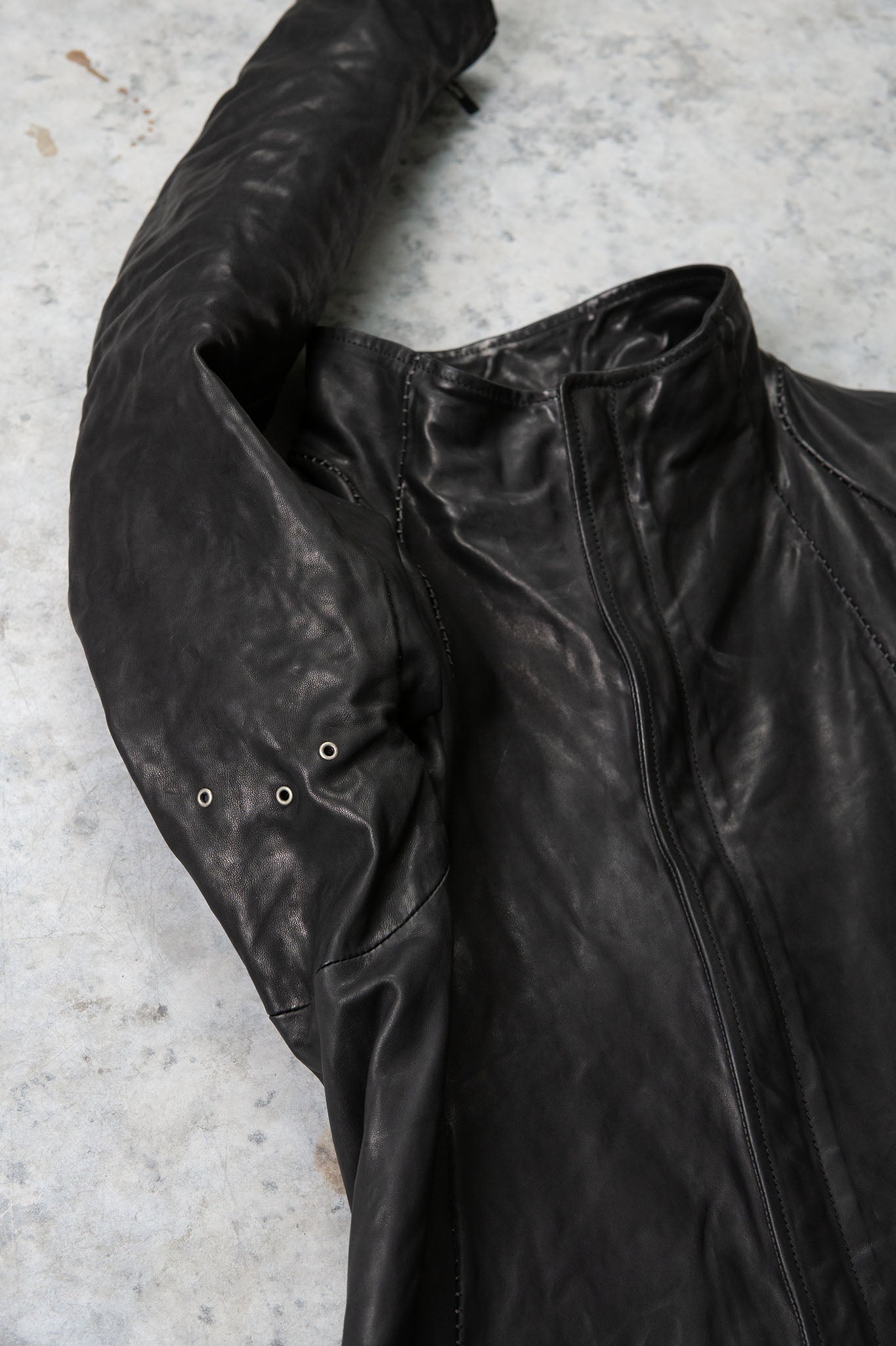 HORSE LEATHER HIGH COLLAR JACKET JB-7 BALCK EDITION