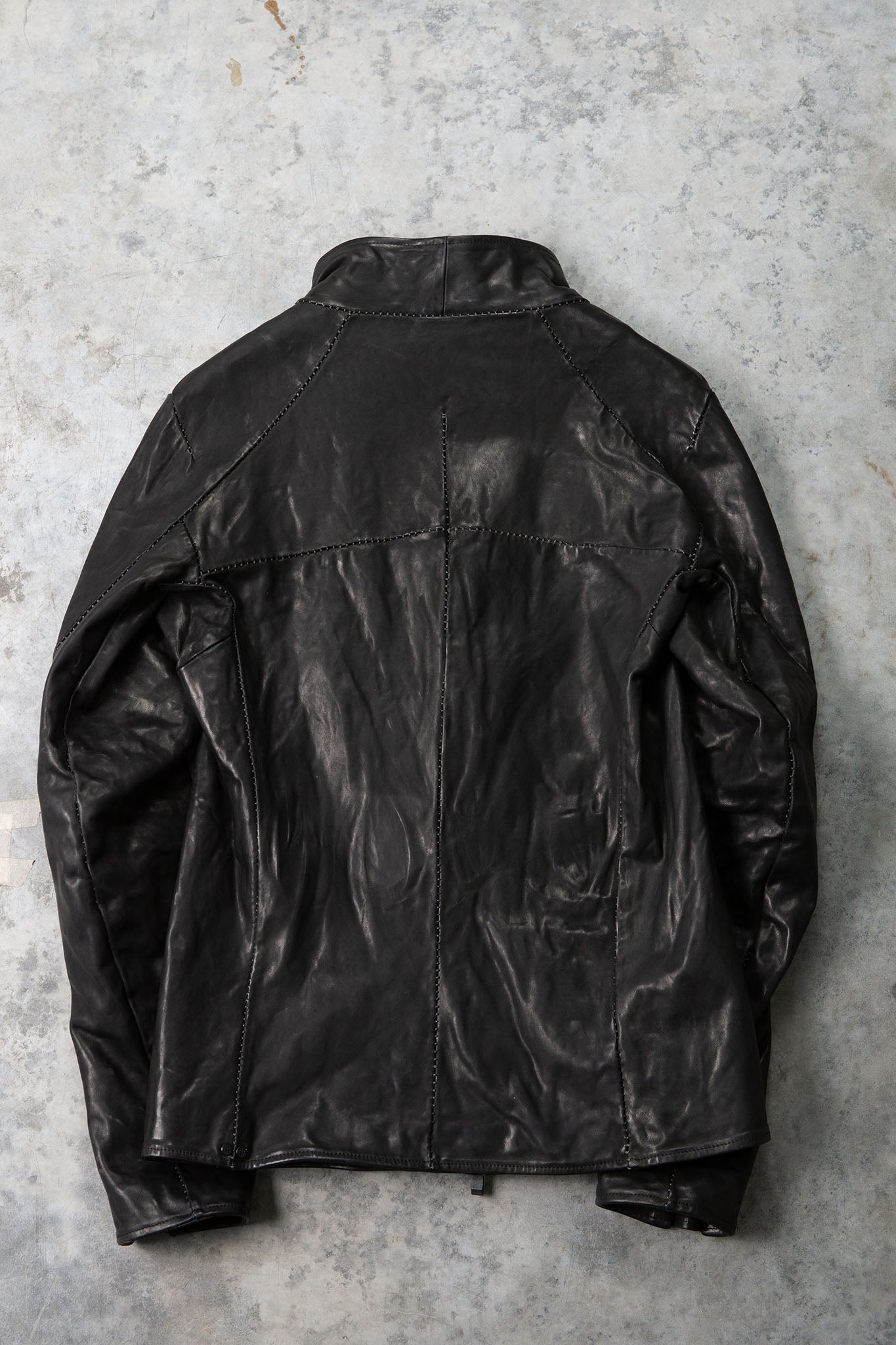 HORSE LEATHER HIGH COLLAR JACKET JB-7 BALCK EDITION