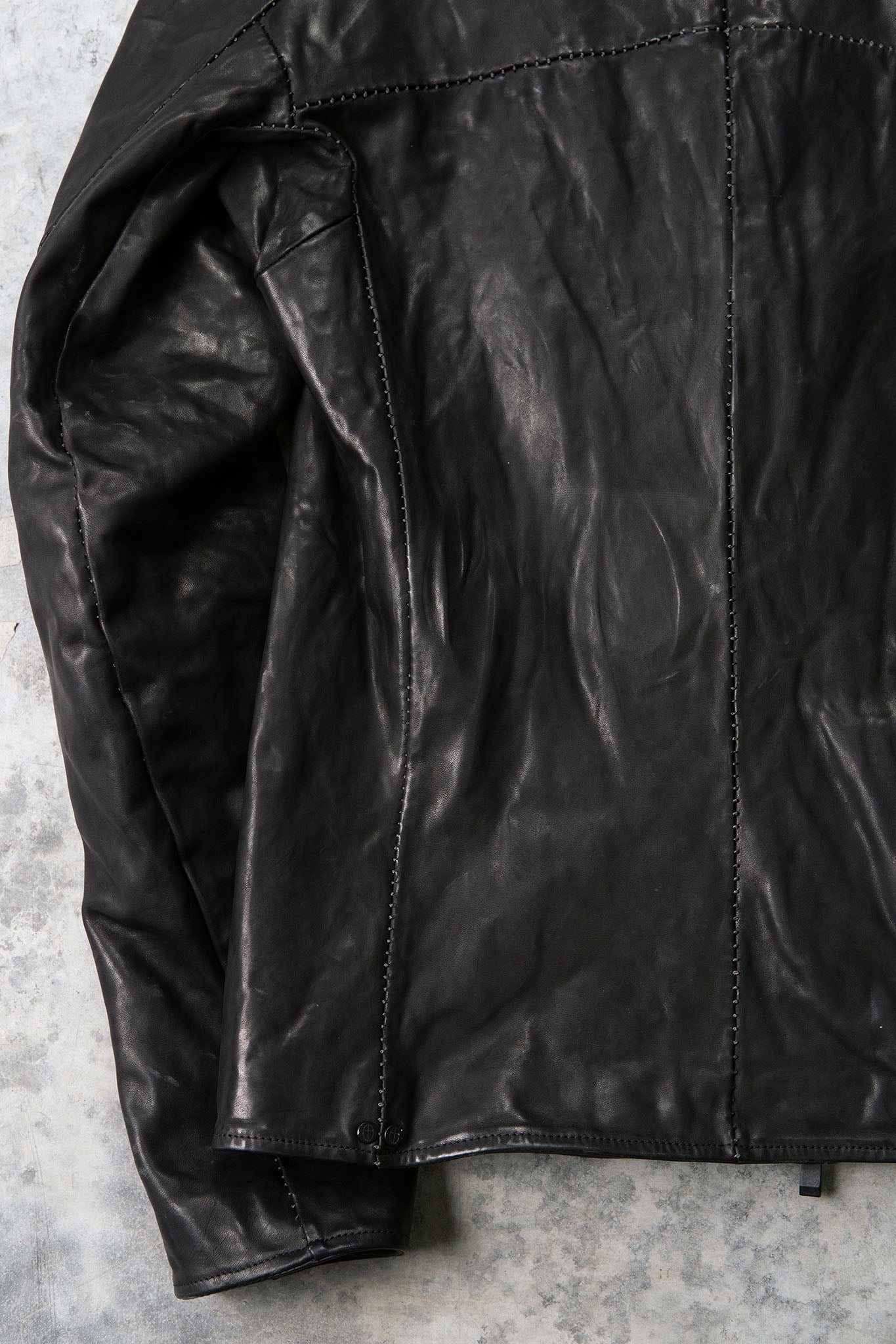 HORSE LEATHER HIGH COLLAR JACKET JB-7 BALCK EDITION