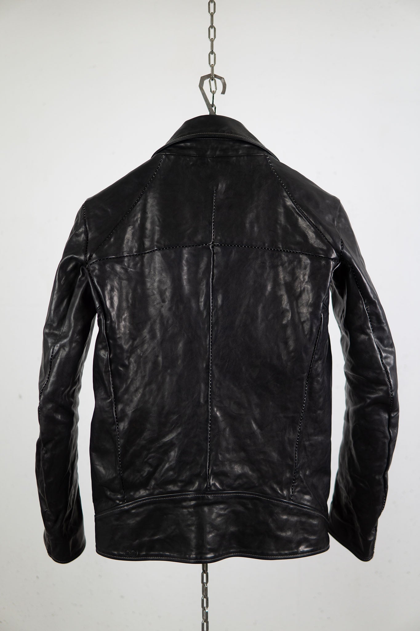 HORSE LEATHER DOUBLE BREAST MOTO LINED JB-3
