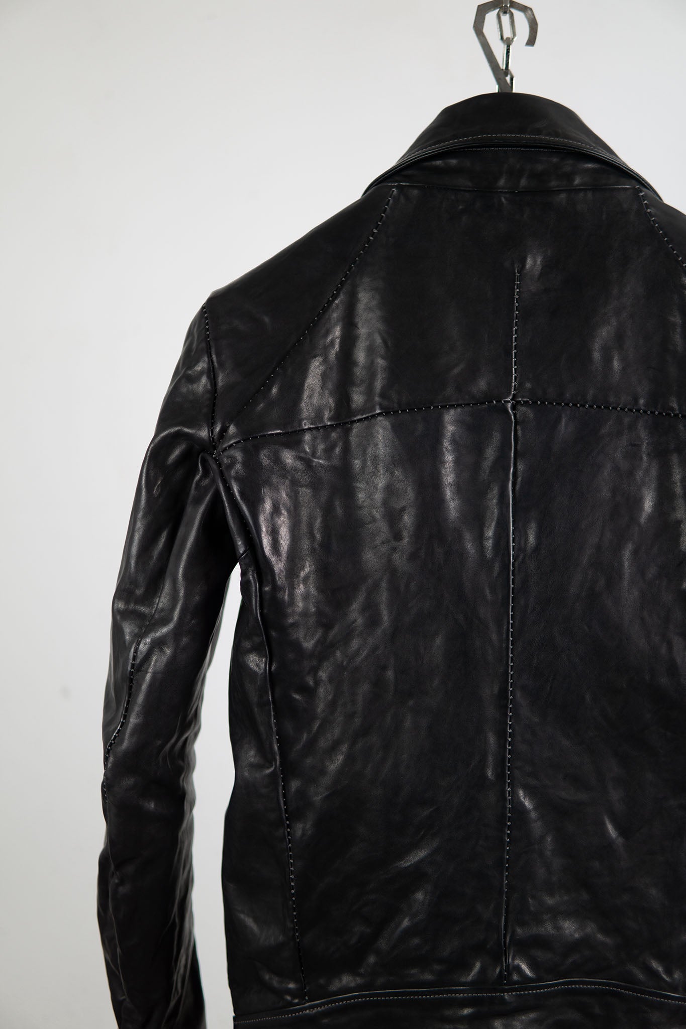 HORSE LEATHER DOUBLE BREAST MOTO LINED JB-3