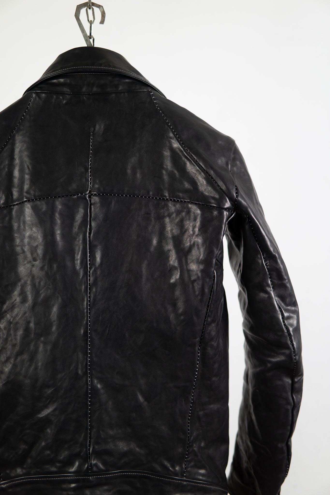 HORSE LEATHER DOUBLE BREAST MOTO LINED JB-3