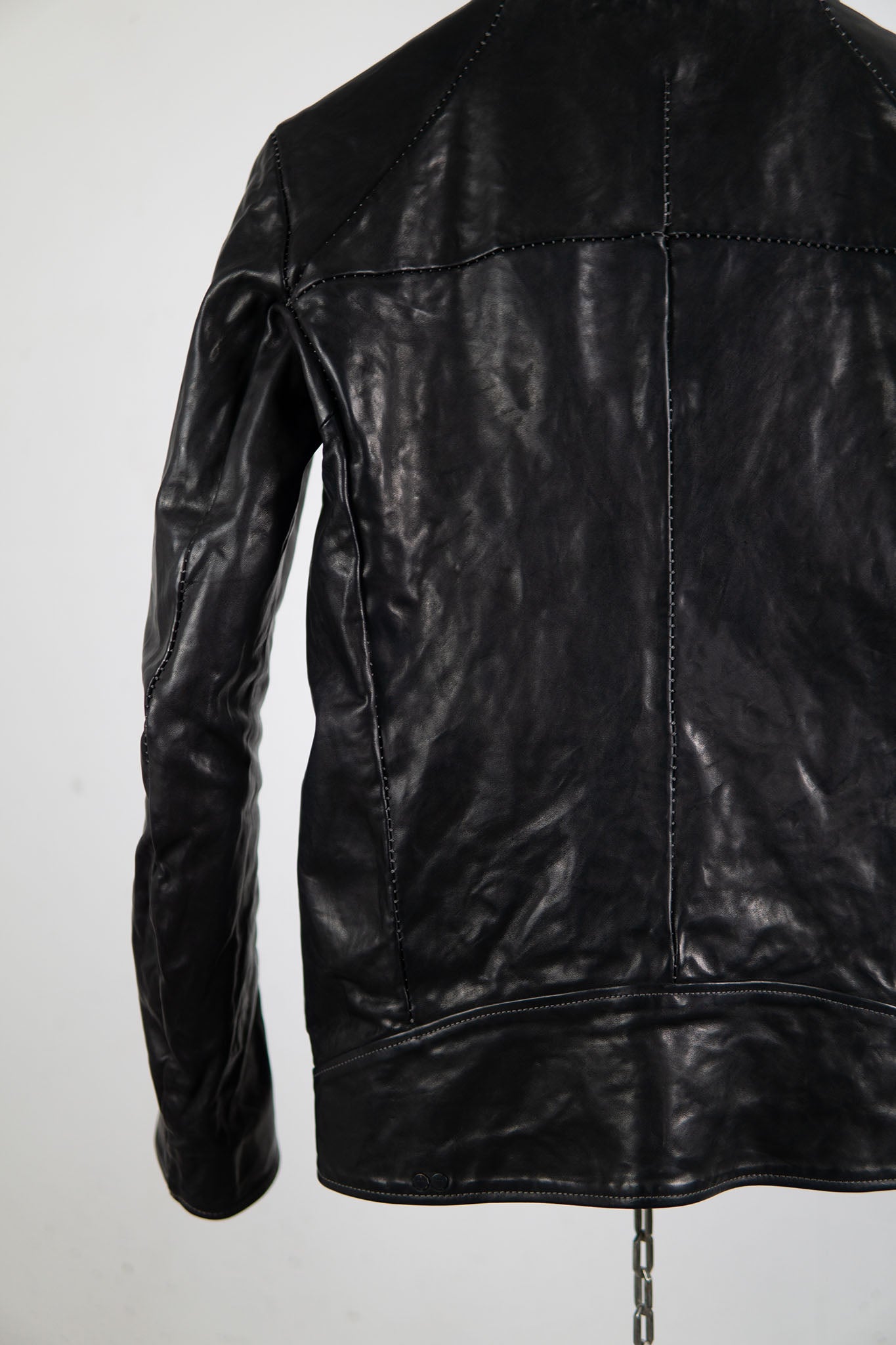 HORSE LEATHER DOUBLE BREAST MOTO LINED JB-3