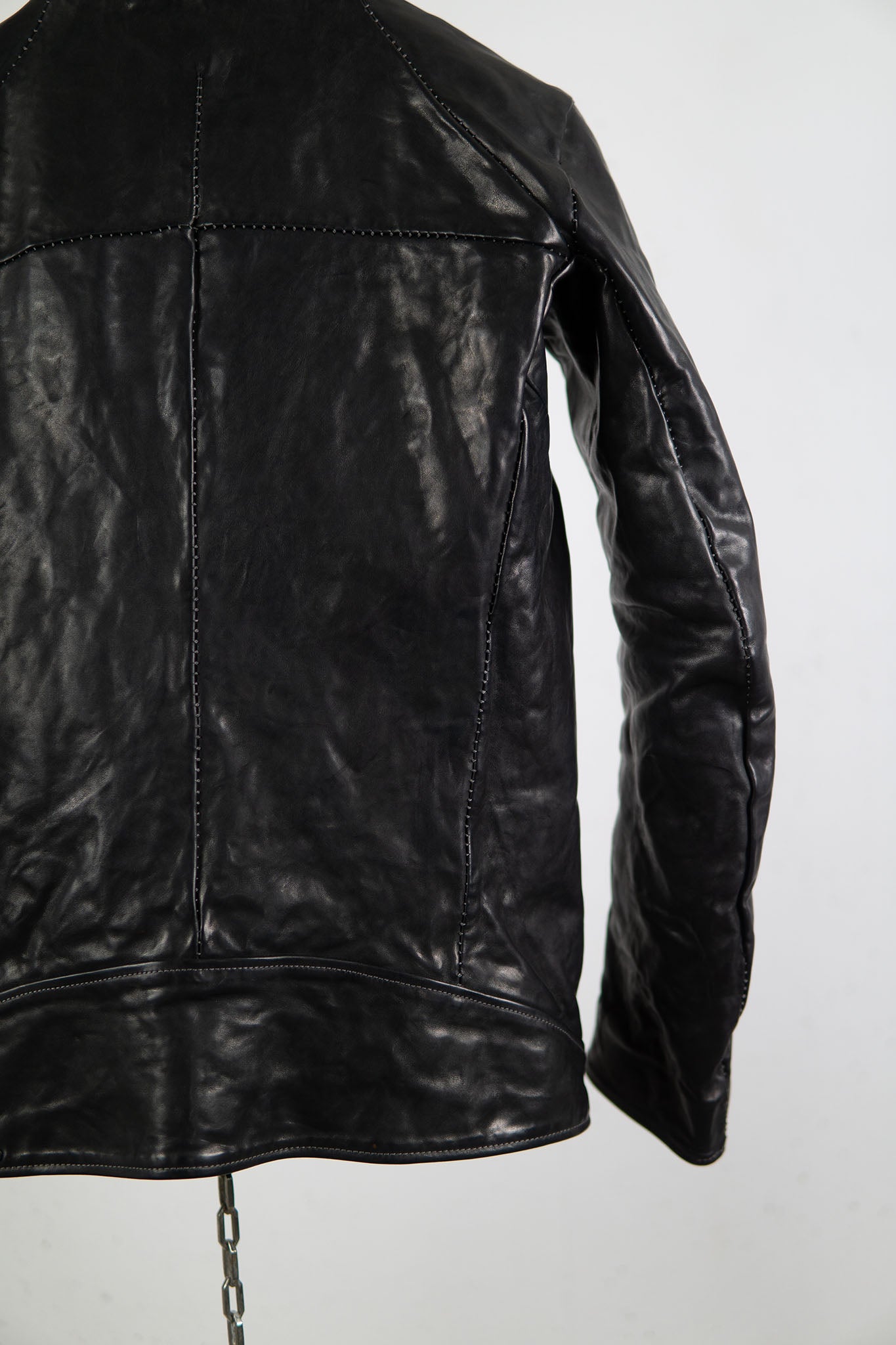 HORSE LEATHER DOUBLE BREAST MOTO LINED JB-3