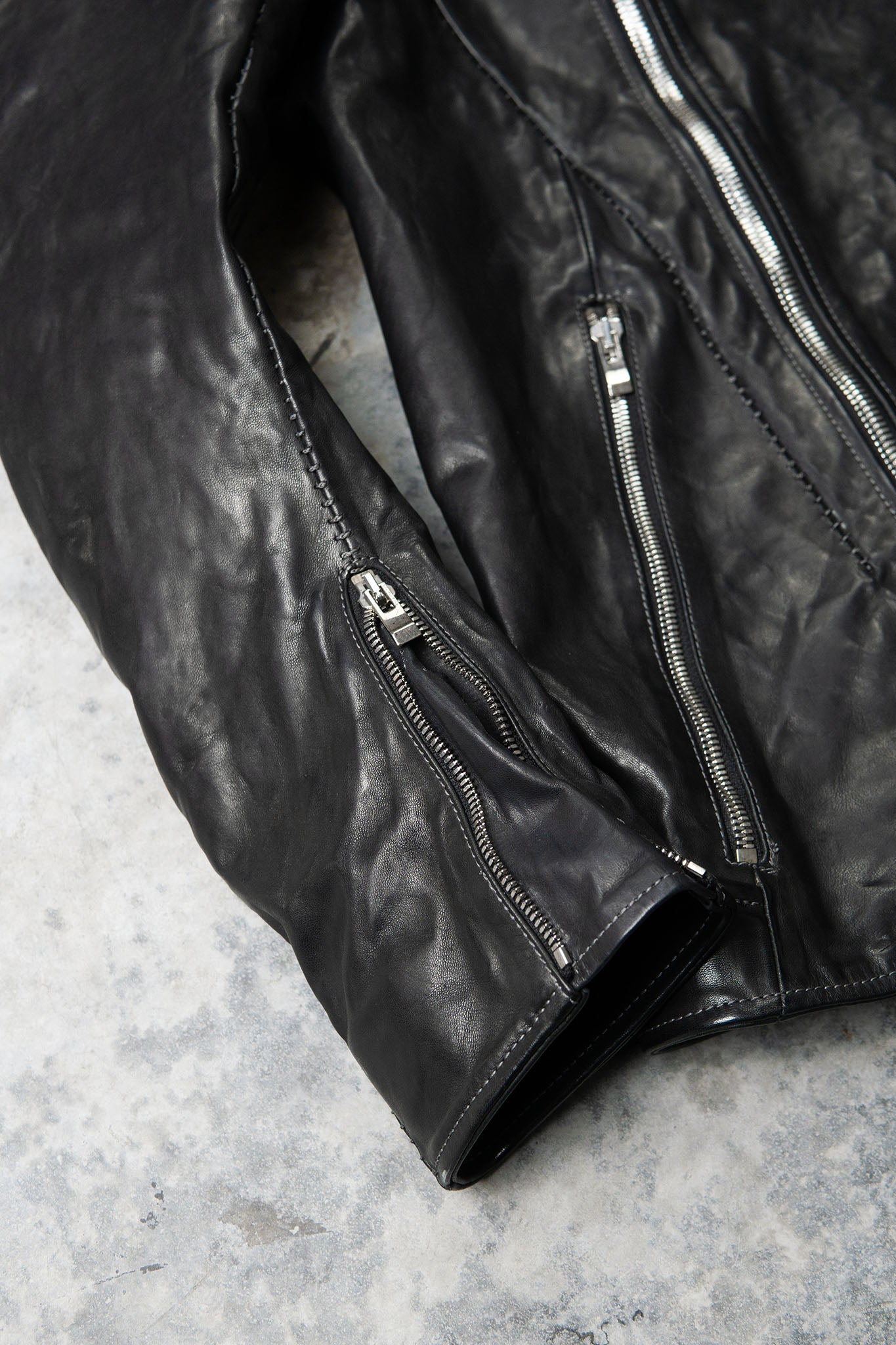 HORSE LEATHER DOUBLE BREAST MOTO LINED JB-3