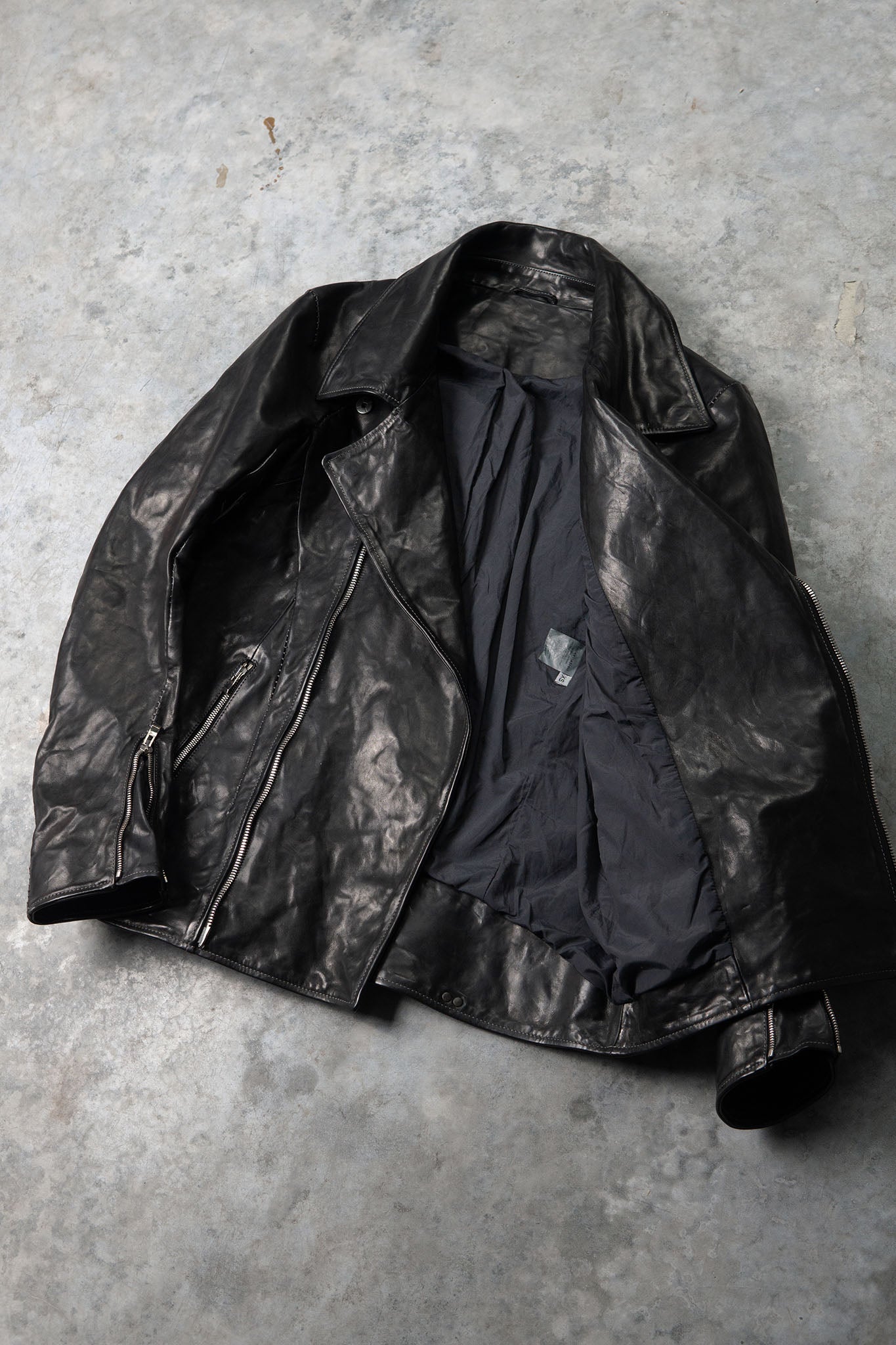 HORSE LEATHER DOUBLE BREAST MOTO LINED JB-3