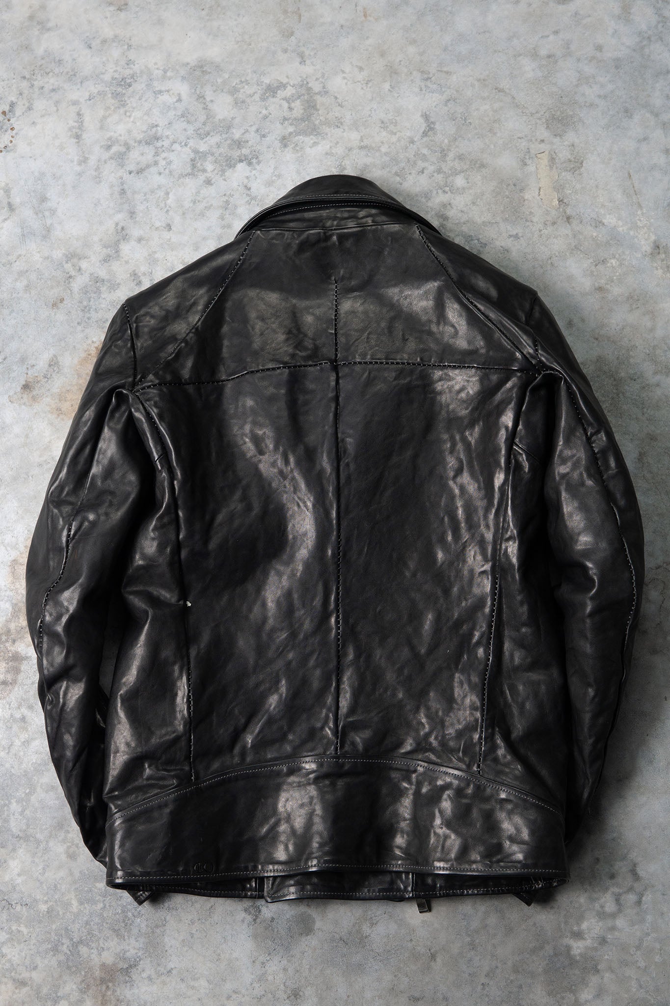 HORSE LEATHER DOUBLE BREAST MOTO LINED JB-3