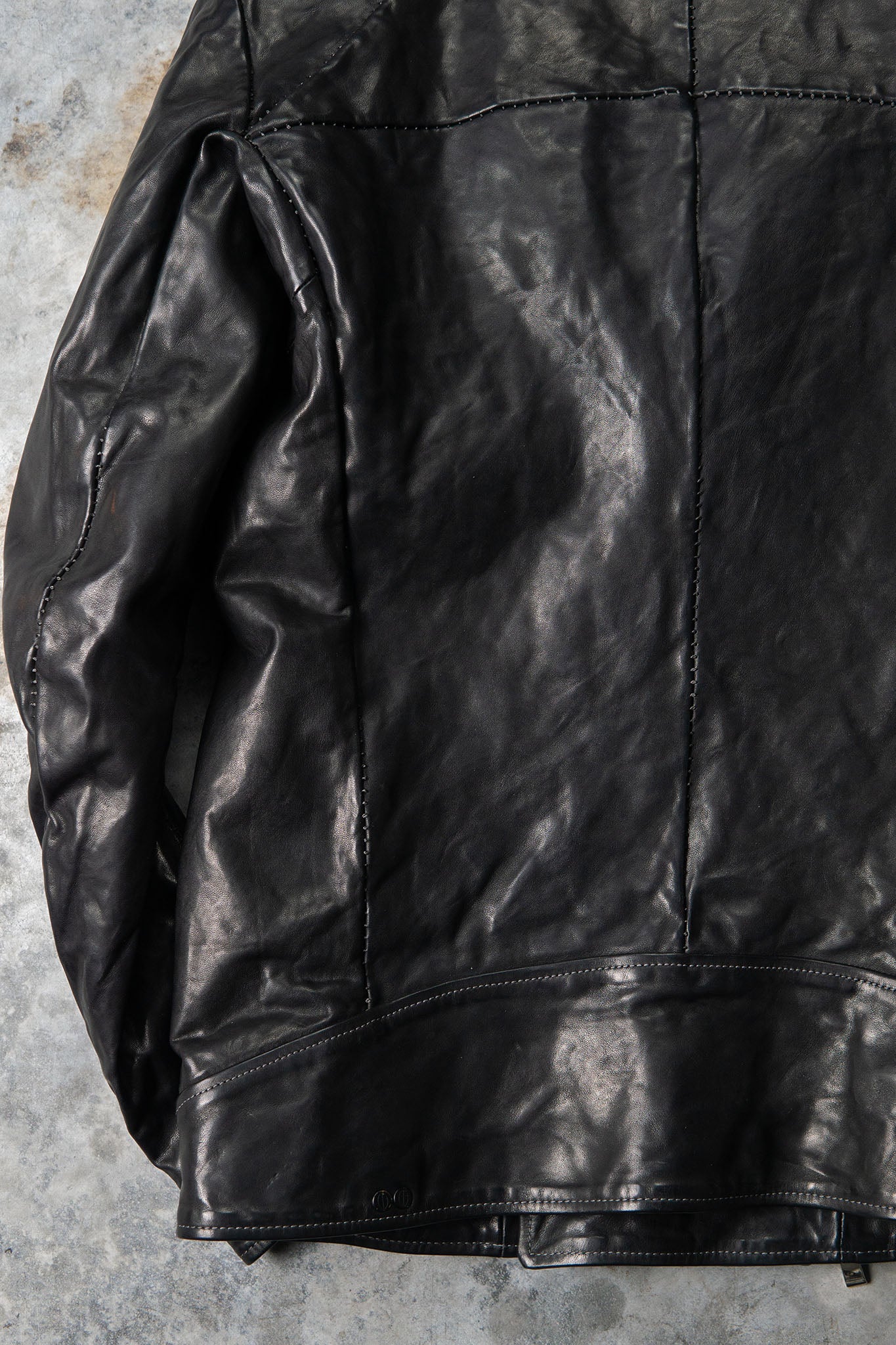HORSE LEATHER DOUBLE BREAST MOTO LINED JB-3