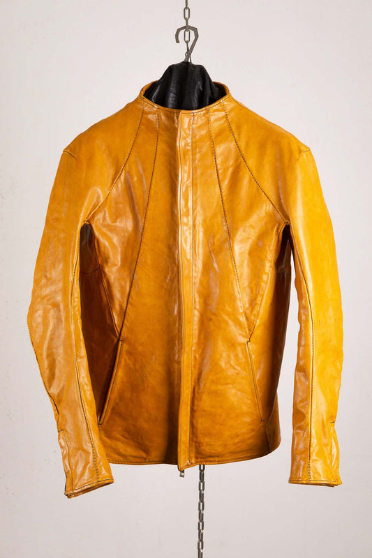HORSE LEATHER T/NECK ZIP BLOUSON LINED TN-1Z