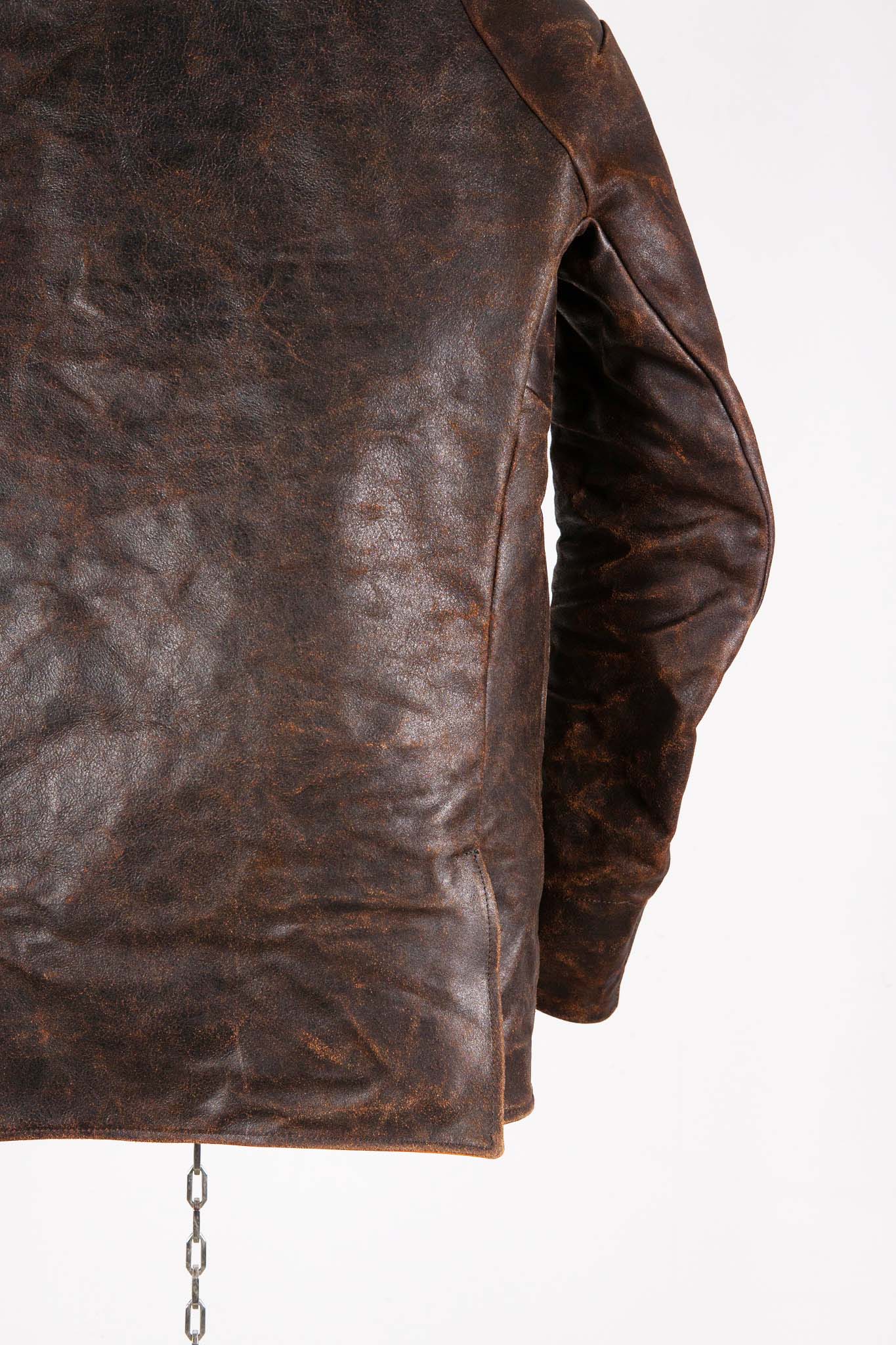 HORSE RESIN LEATHER SHOWL COLLAR JACKET JJK-4