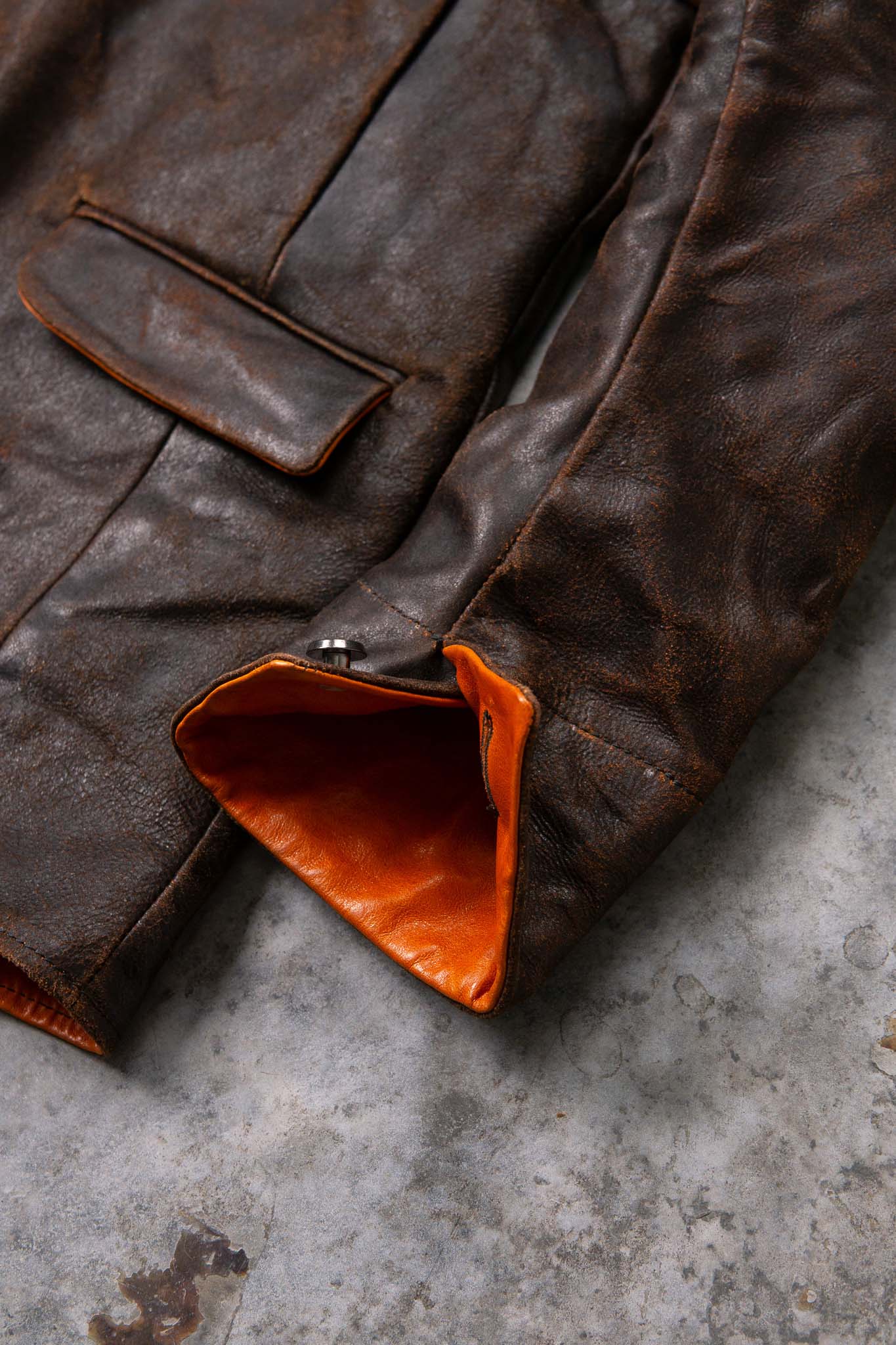 HORSE RESIN LEATHER SHOWL COLLAR JACKET JJK-4