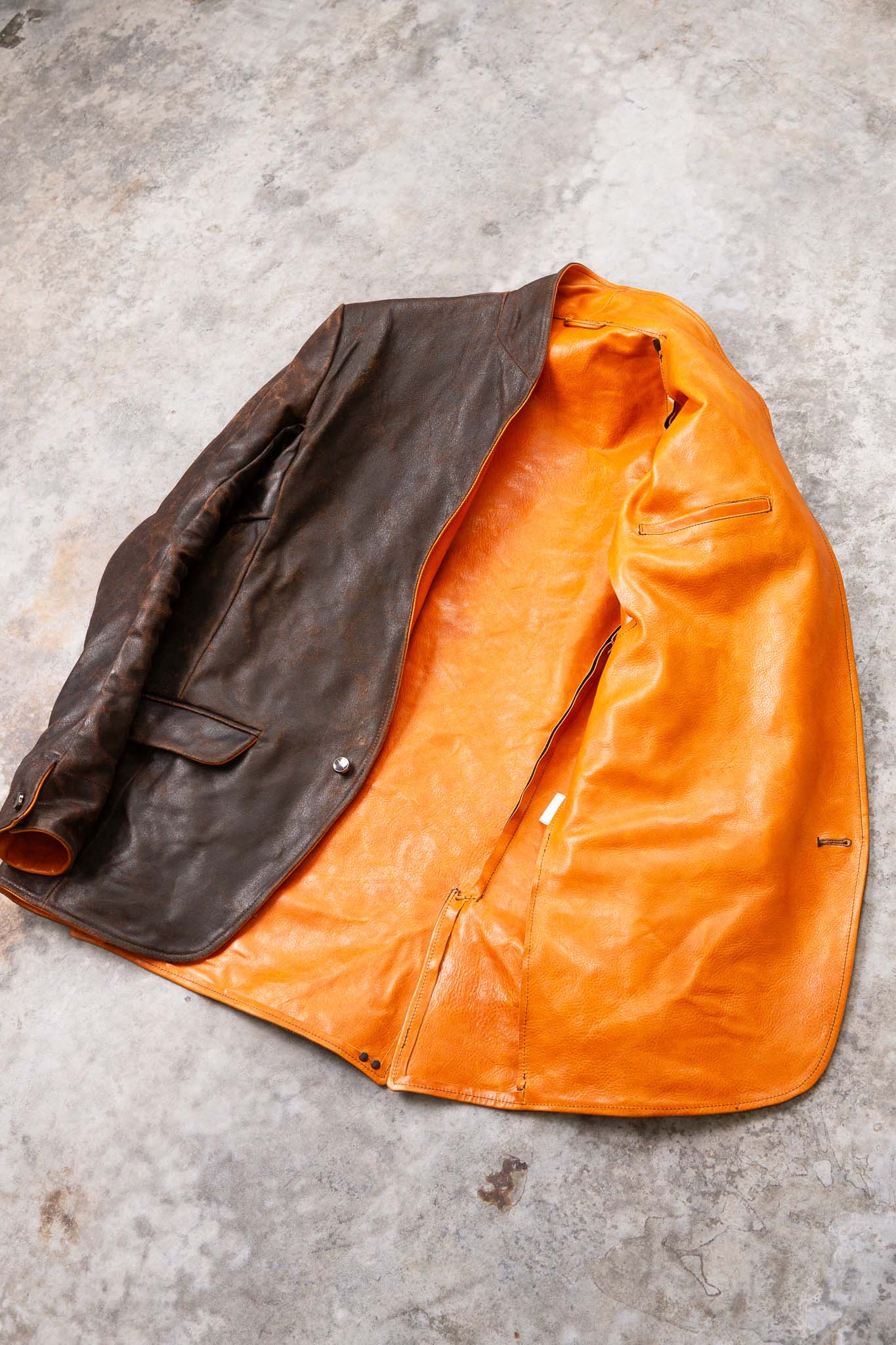 HORSE RESIN LEATHER SHOWL COLLAR JACKET JJK-4