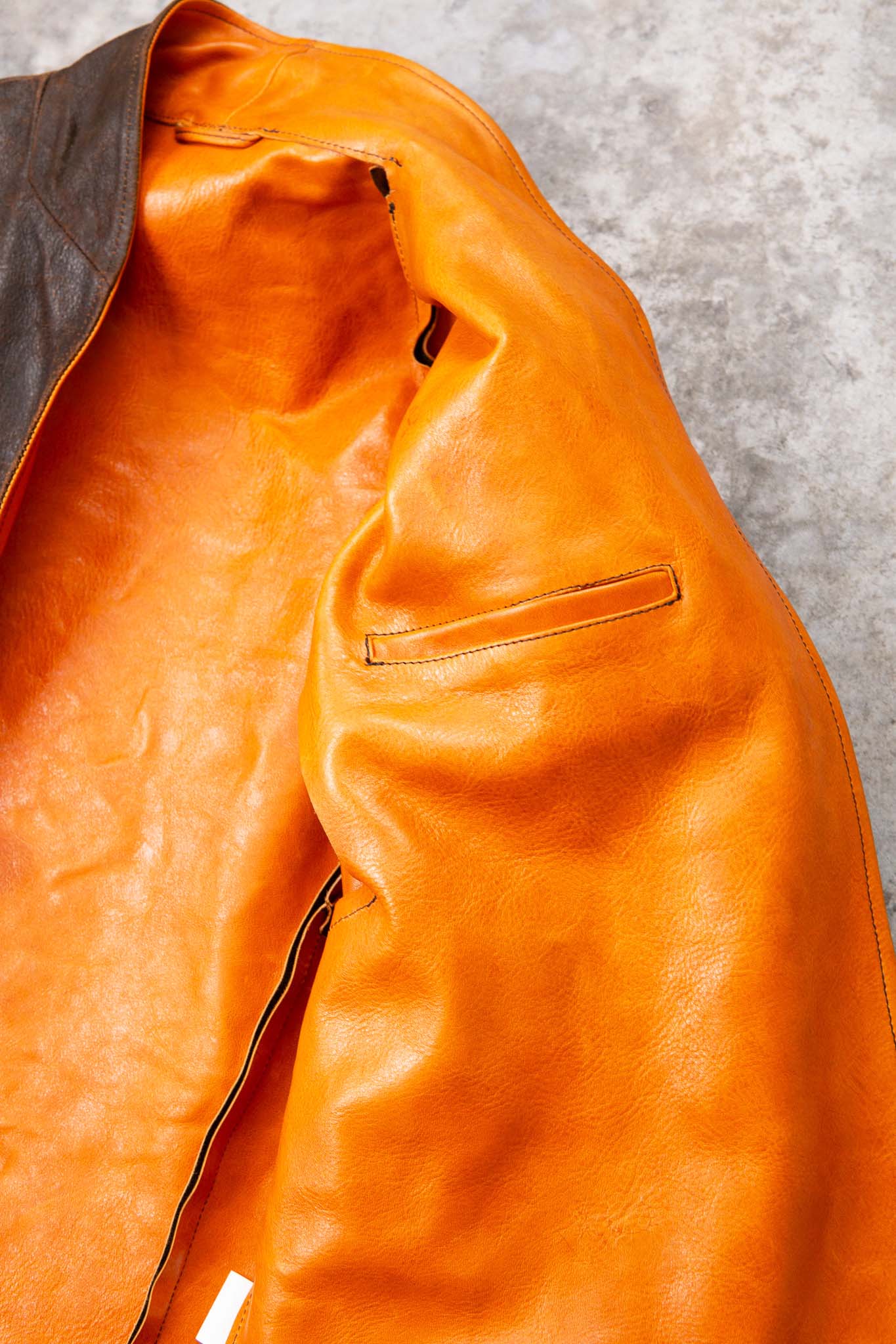 HORSE RESIN LEATHER SHOWL COLLAR JACKET JJK-4