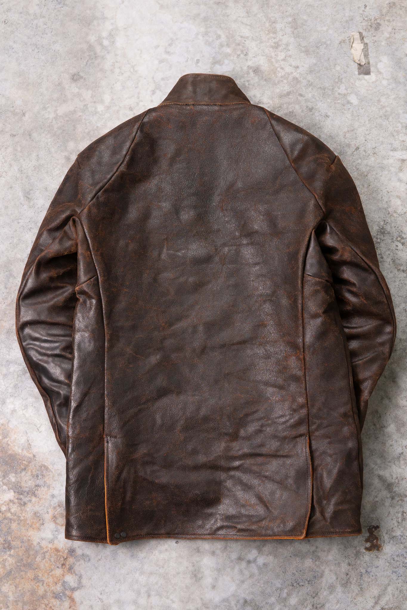 HORSE RESIN LEATHER SHOWL COLLAR JACKET JJK-4