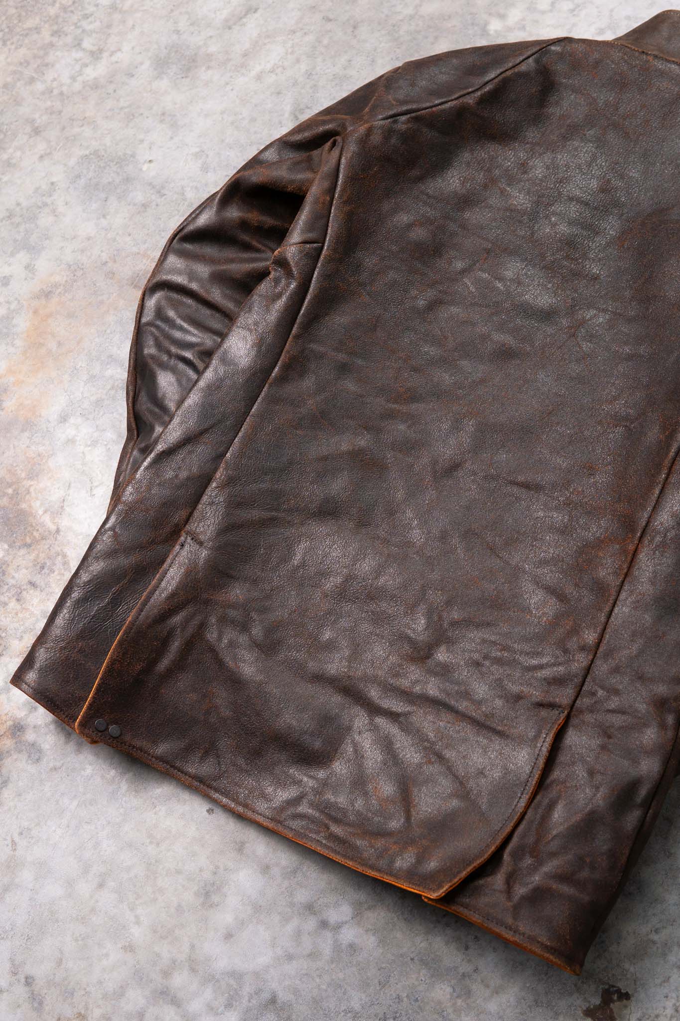 HORSE RESIN LEATHER SHOWL COLLAR JACKET JJK-4