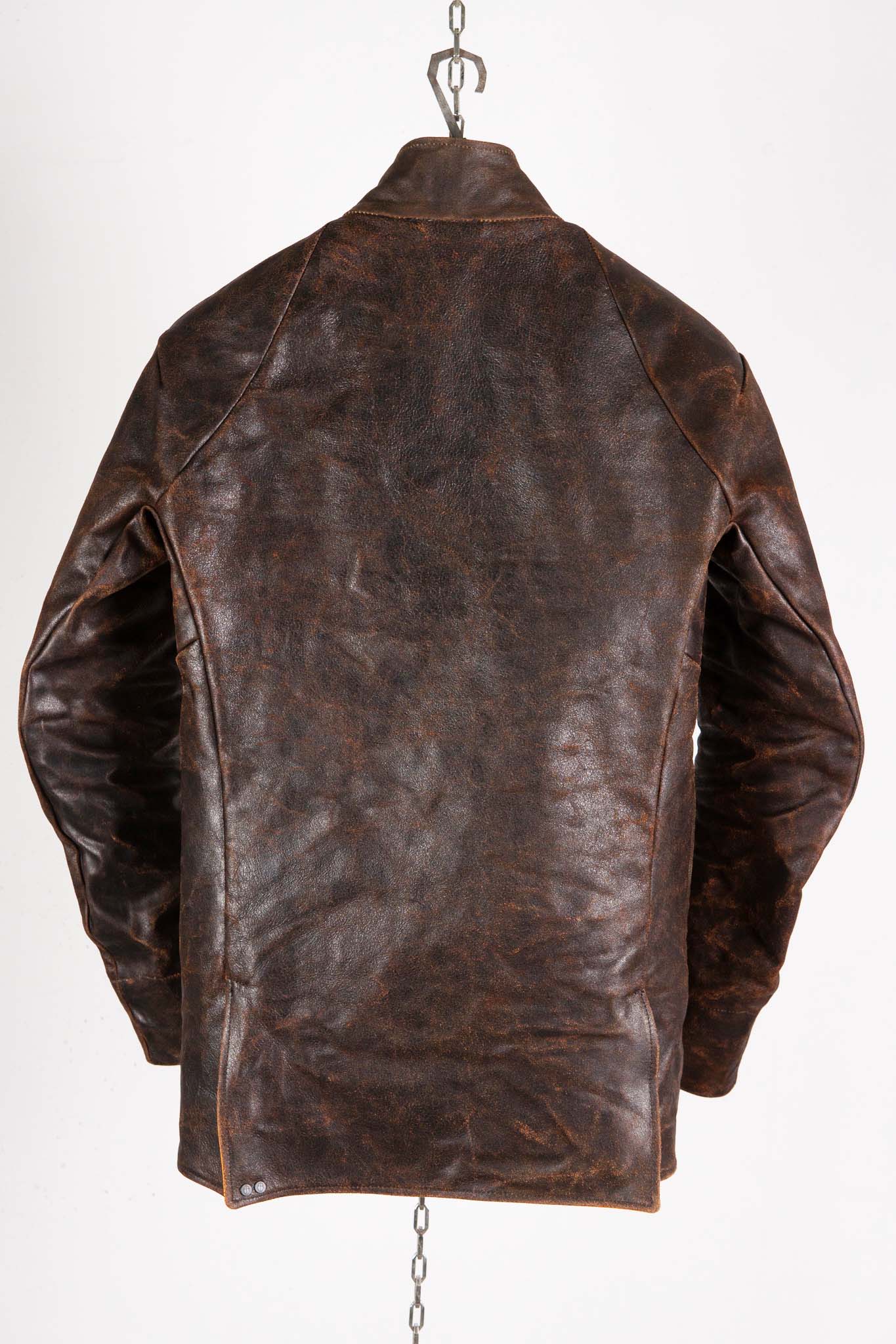 HORSE RESIN LEATHER SHOWL COLLAR JACKET JJK-4