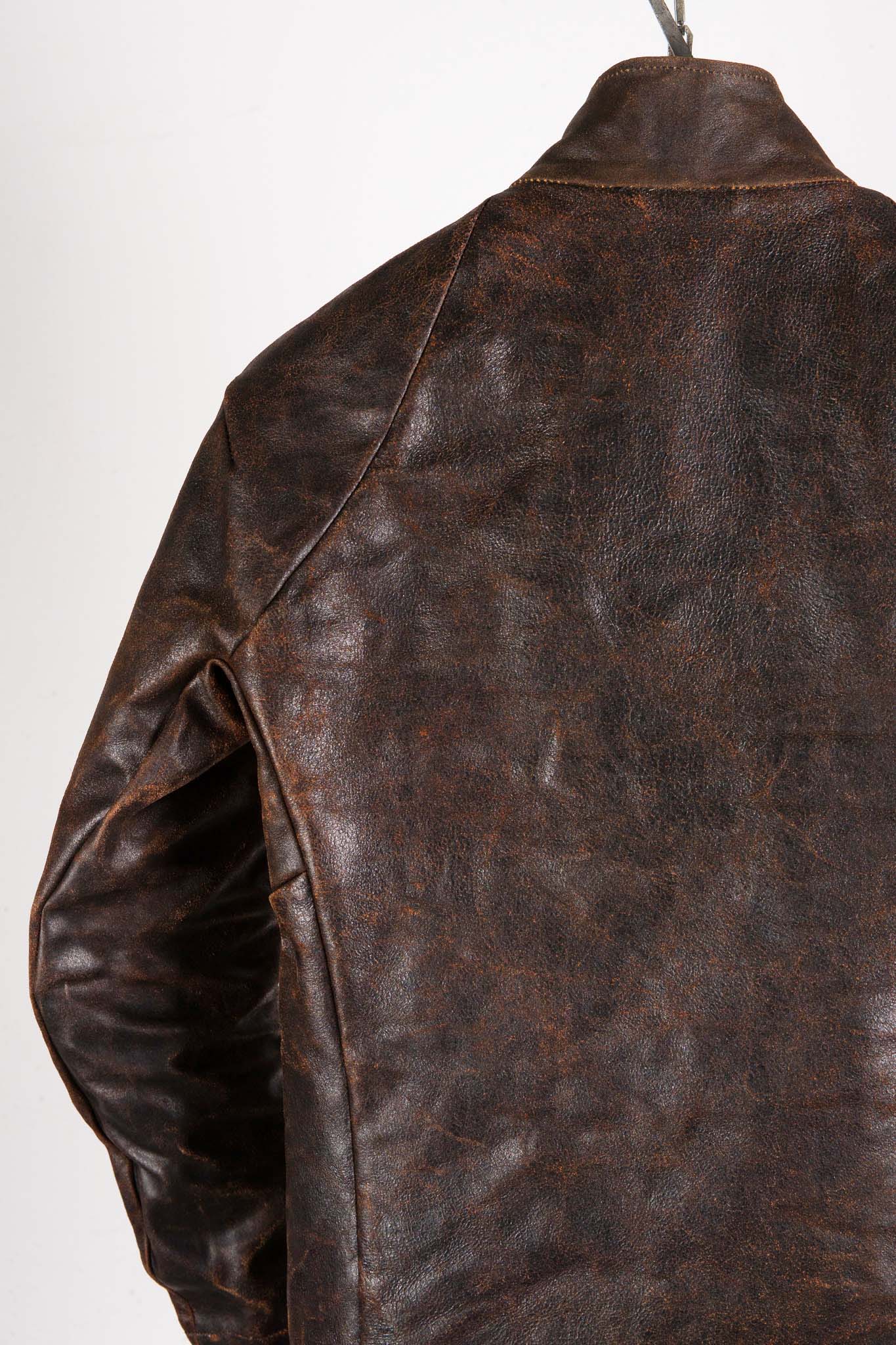 HORSE RESIN LEATHER SHOWL COLLAR JACKET JJK-4