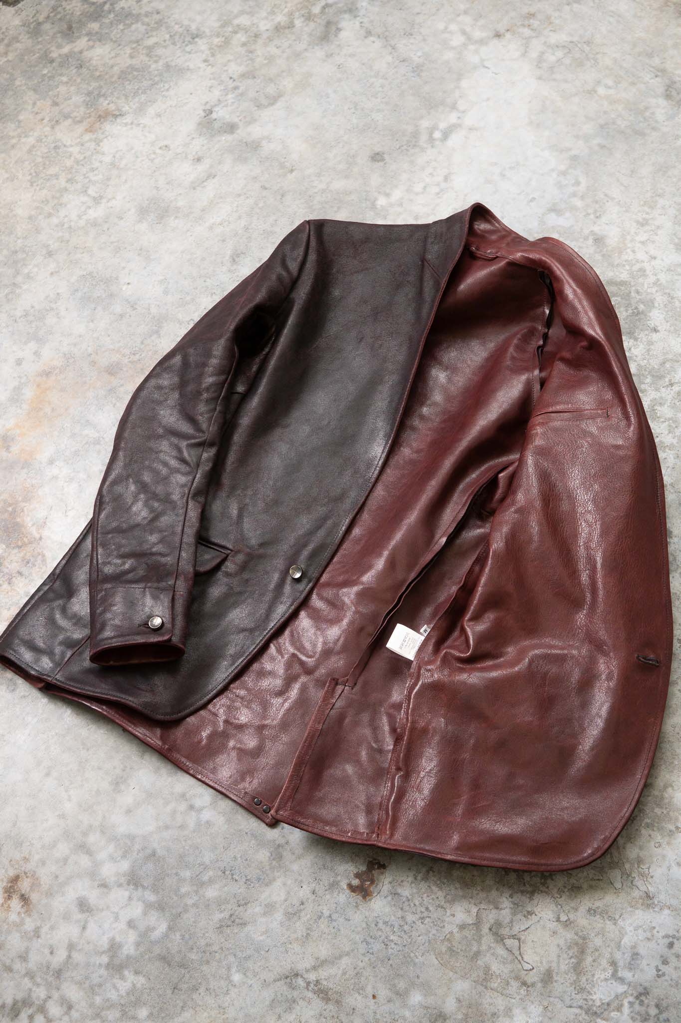 HORSE RESIN LEATHER SHOWL COLLAR JACKET JJK-4