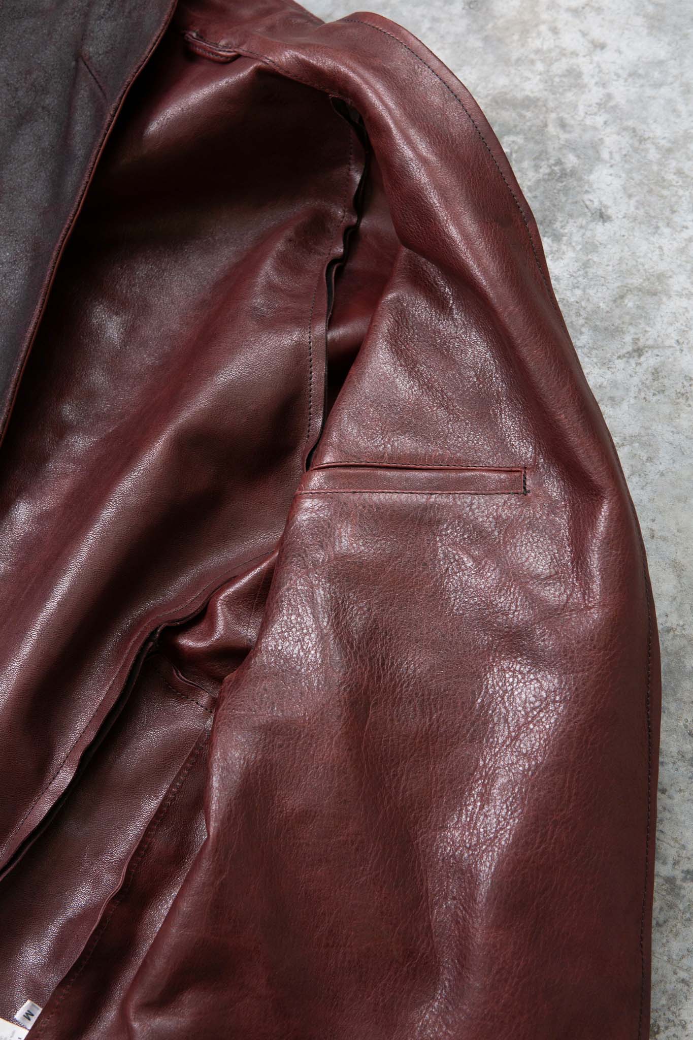 HORSE RESIN LEATHER SHOWL COLLAR JACKET JJK-4