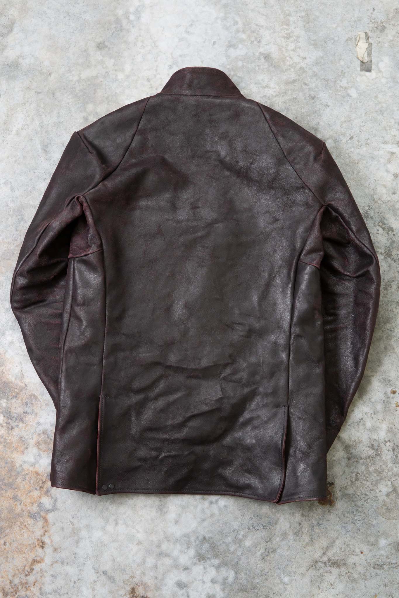HORSE RESIN LEATHER SHOWL COLLAR JACKET JJK-4