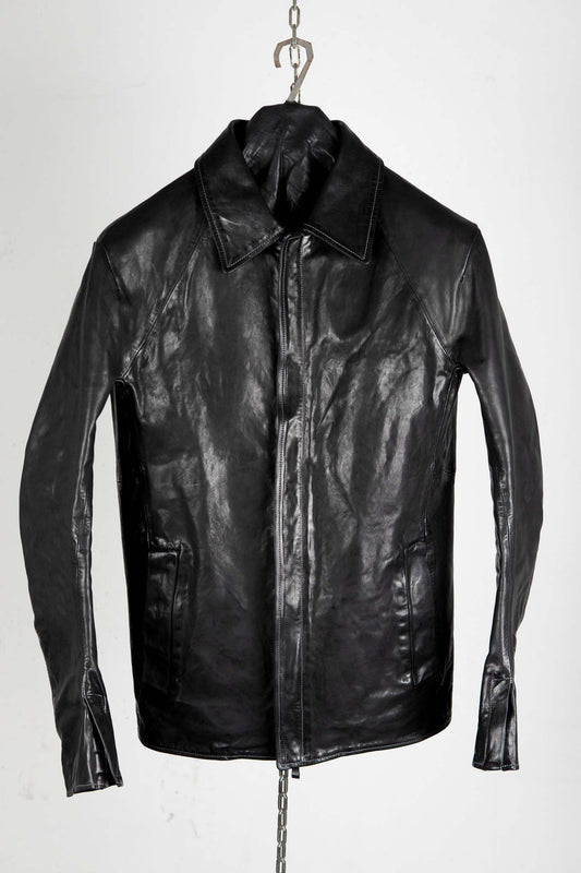 HORSE LEATHER SHIRT COLLAR ZIP BLOUSON LINED JB-6 TYPE 2