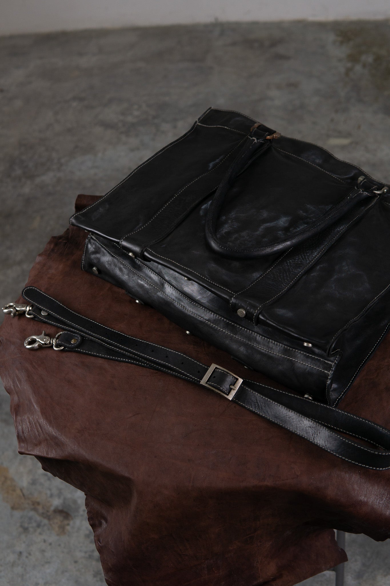 HORSE LEATHER BAG TOTE H-3