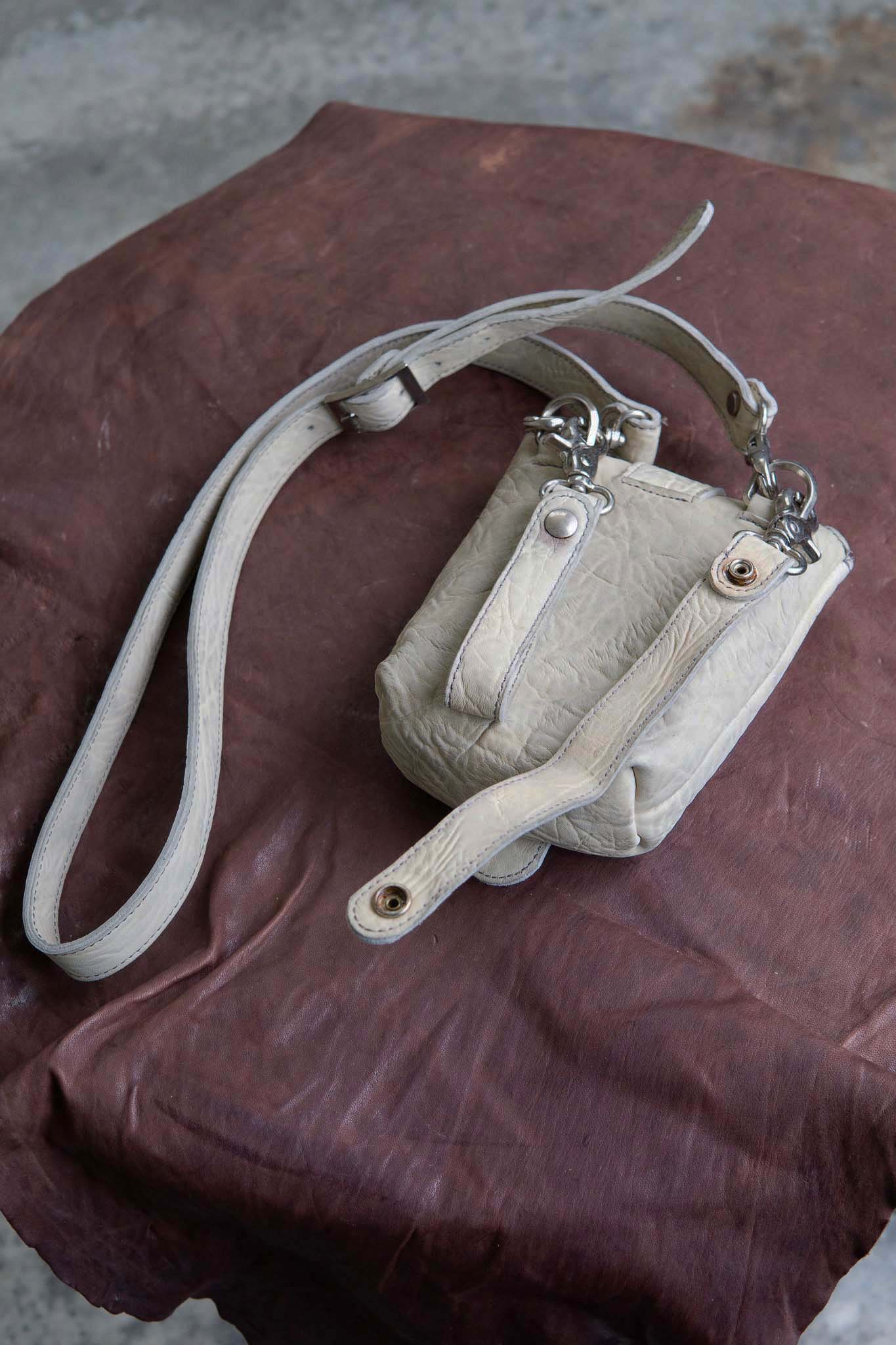 HORSE RG WHITE LEATHER 2WAY POUCH MM-7