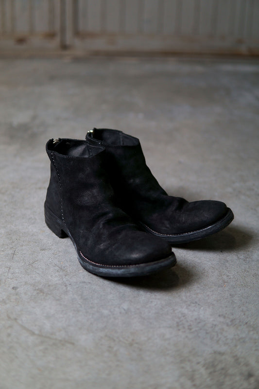 HORSE LEATHER BACK ZIP SHORT BOOTS WITH L2 LEATHER SOLES