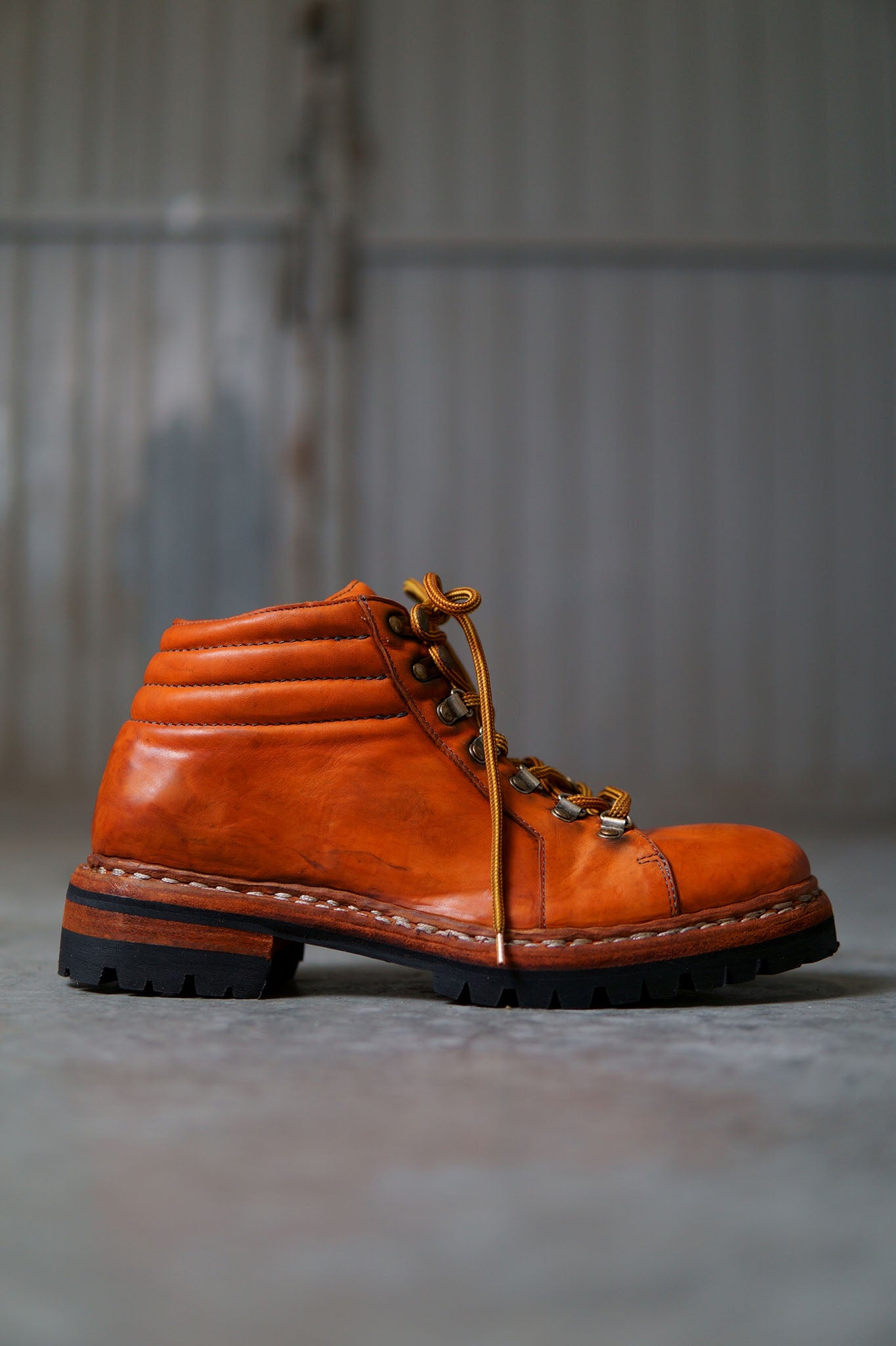 HORSE LEATHER TREKKING BOOTS WITH VIBRAM SOLES AND GOODYEAR WELT