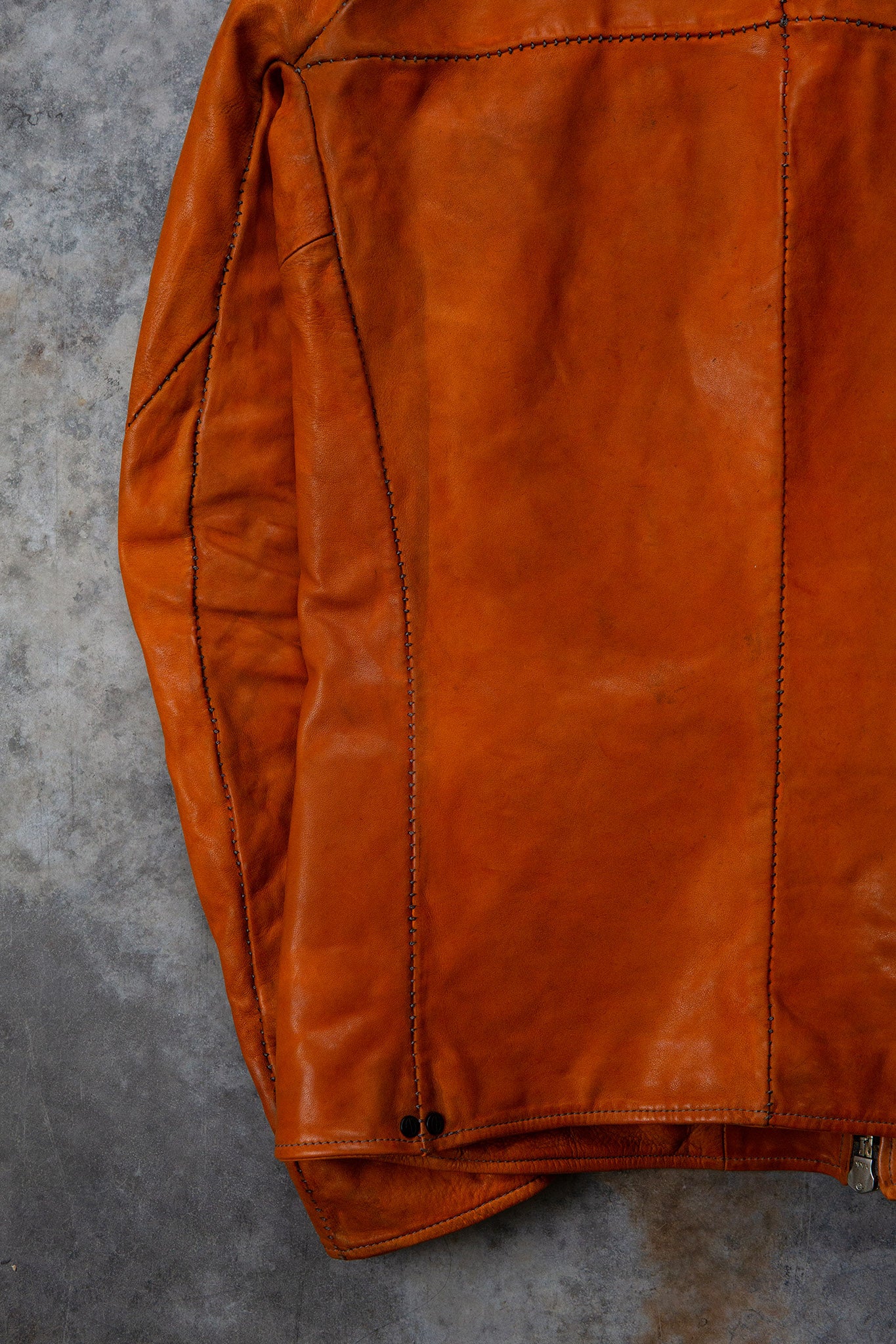 HORSE LEATHER COLLARLESS BIKER JACKET JB-4