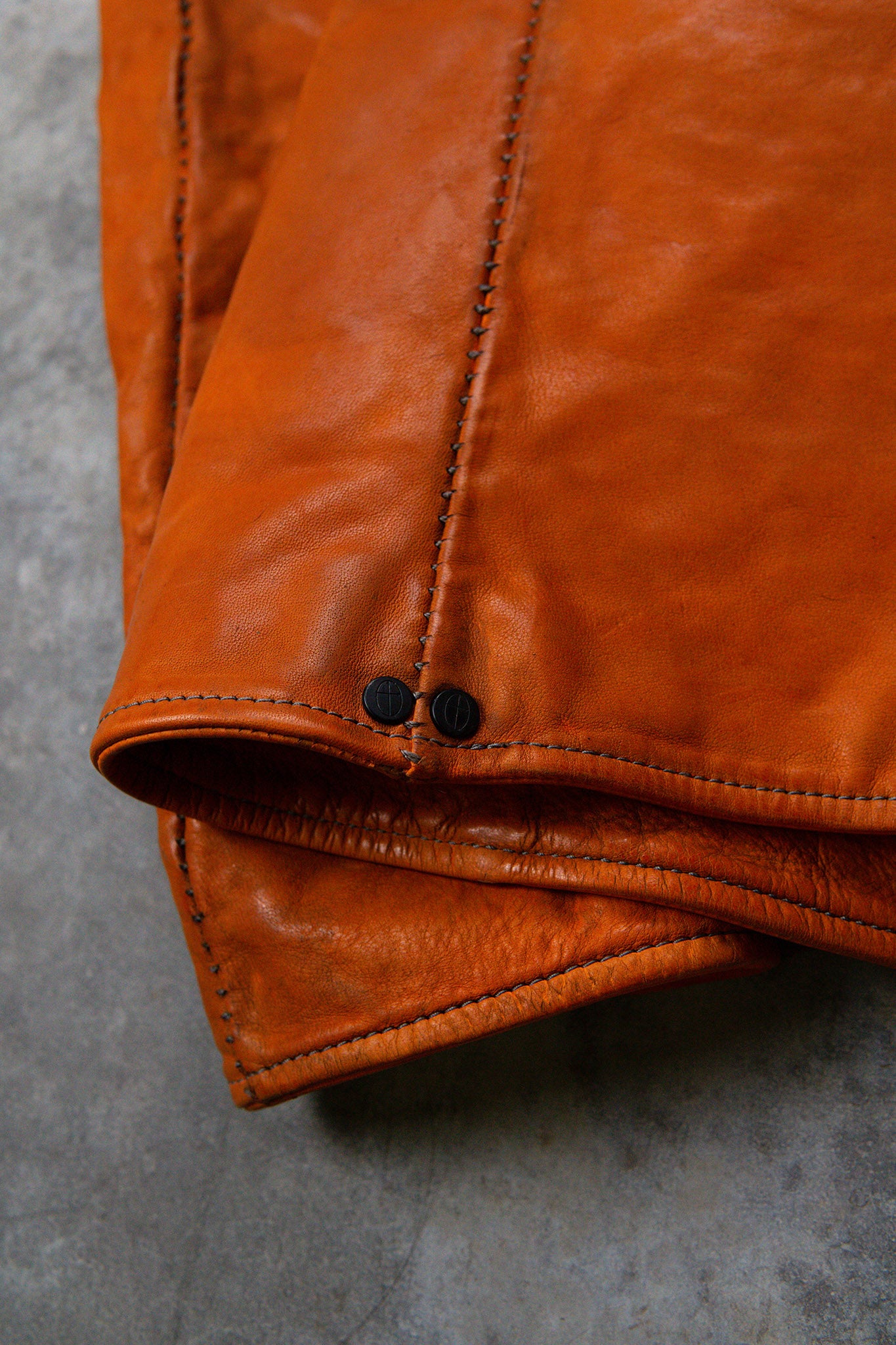 HORSE LEATHER COLLARLESS BIKER JACKET JB-4