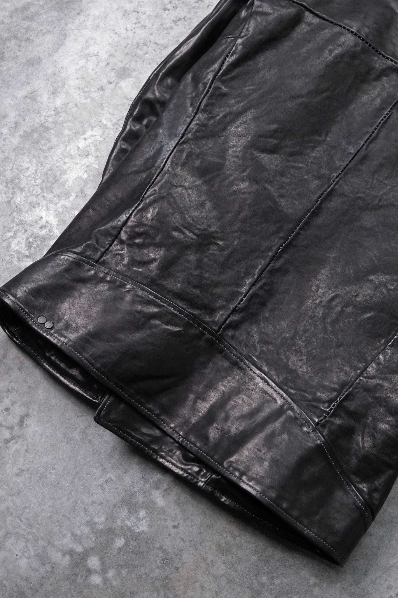 HORSE LEATHER DOUBLE BREAST MOTO LINED JB-3