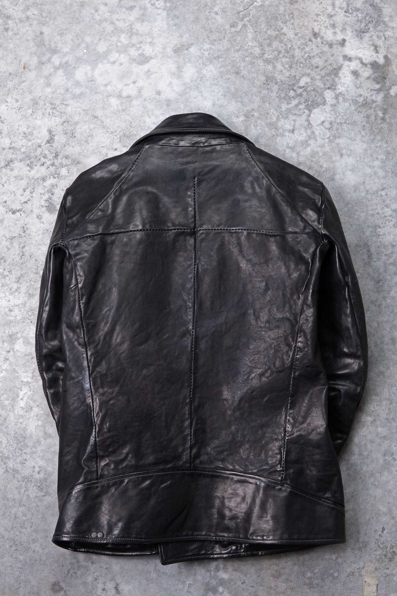 HORSE LEATHER DOUBLE BREAST MOTO LINED JB-3