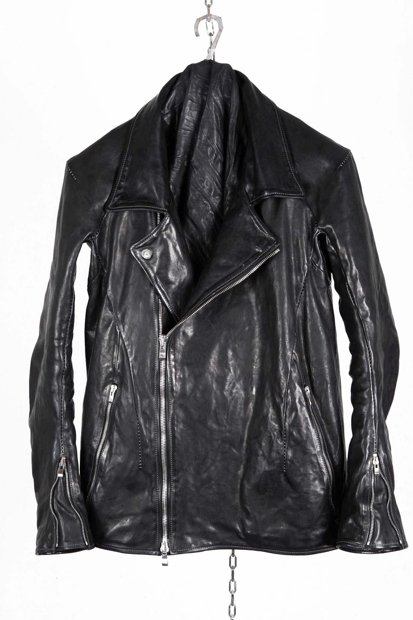 HORSE LEATHER DOUBLE BREAST MOTO LINED JB-3