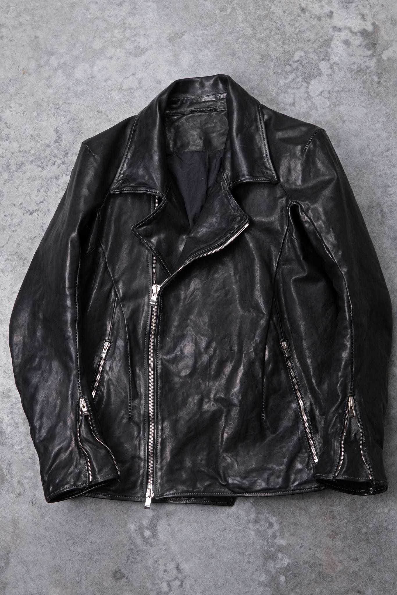 HORSE LEATHER DOUBLE BREAST MOTO LINED JB-3