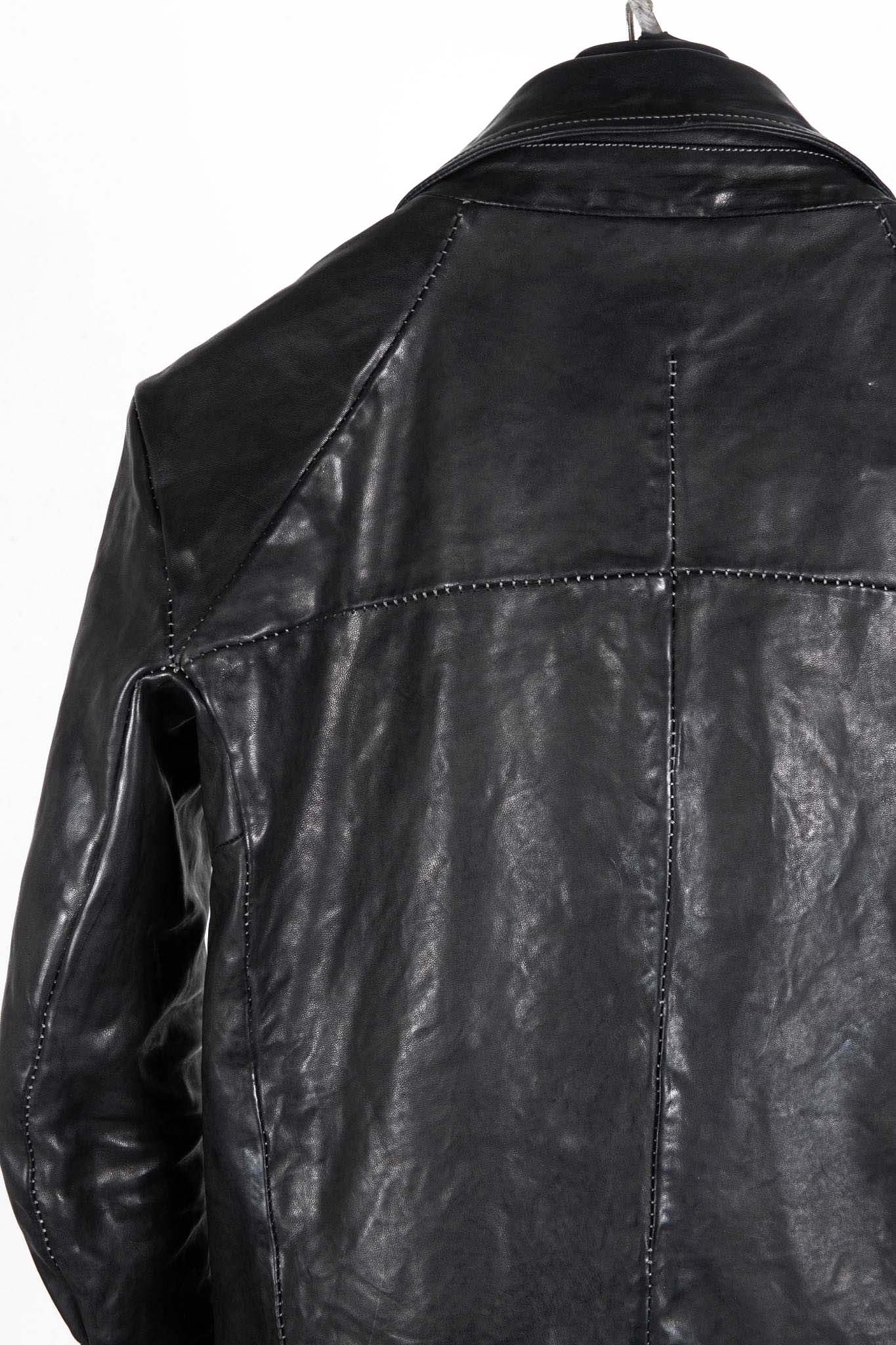 HORSE LEATHER DOUBLE BREAST MOTO LINED JB-3