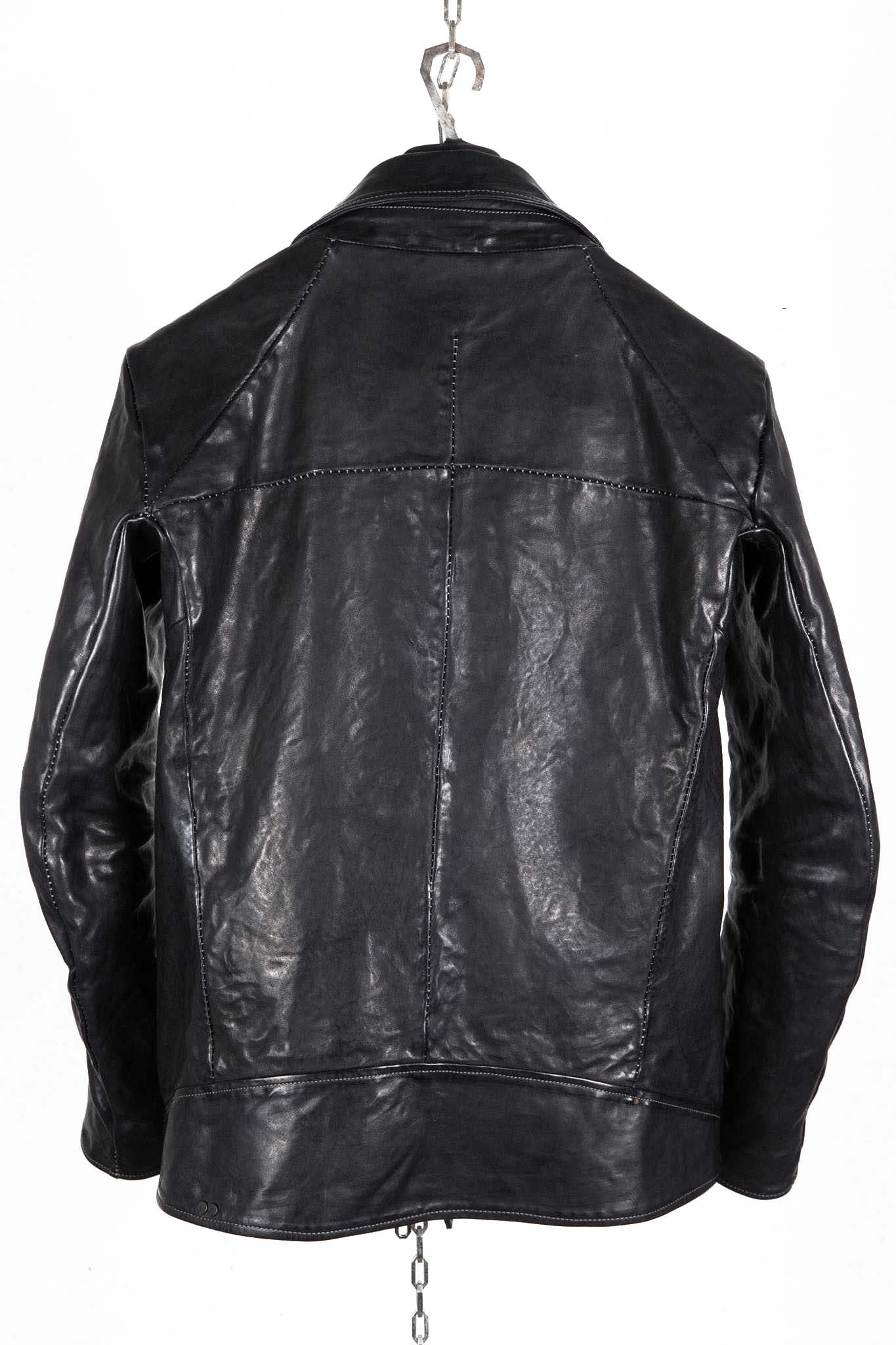 HORSE LEATHER DOUBLE BREAST MOTO LINED JB-3