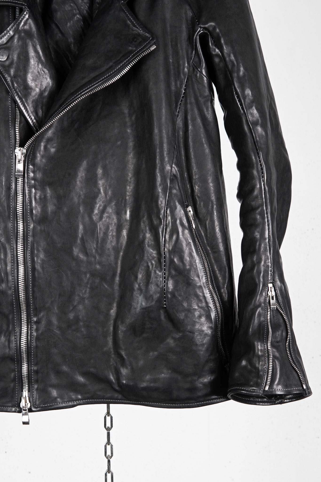 HORSE LEATHER DOUBLE BREAST MOTO LINED JB-3