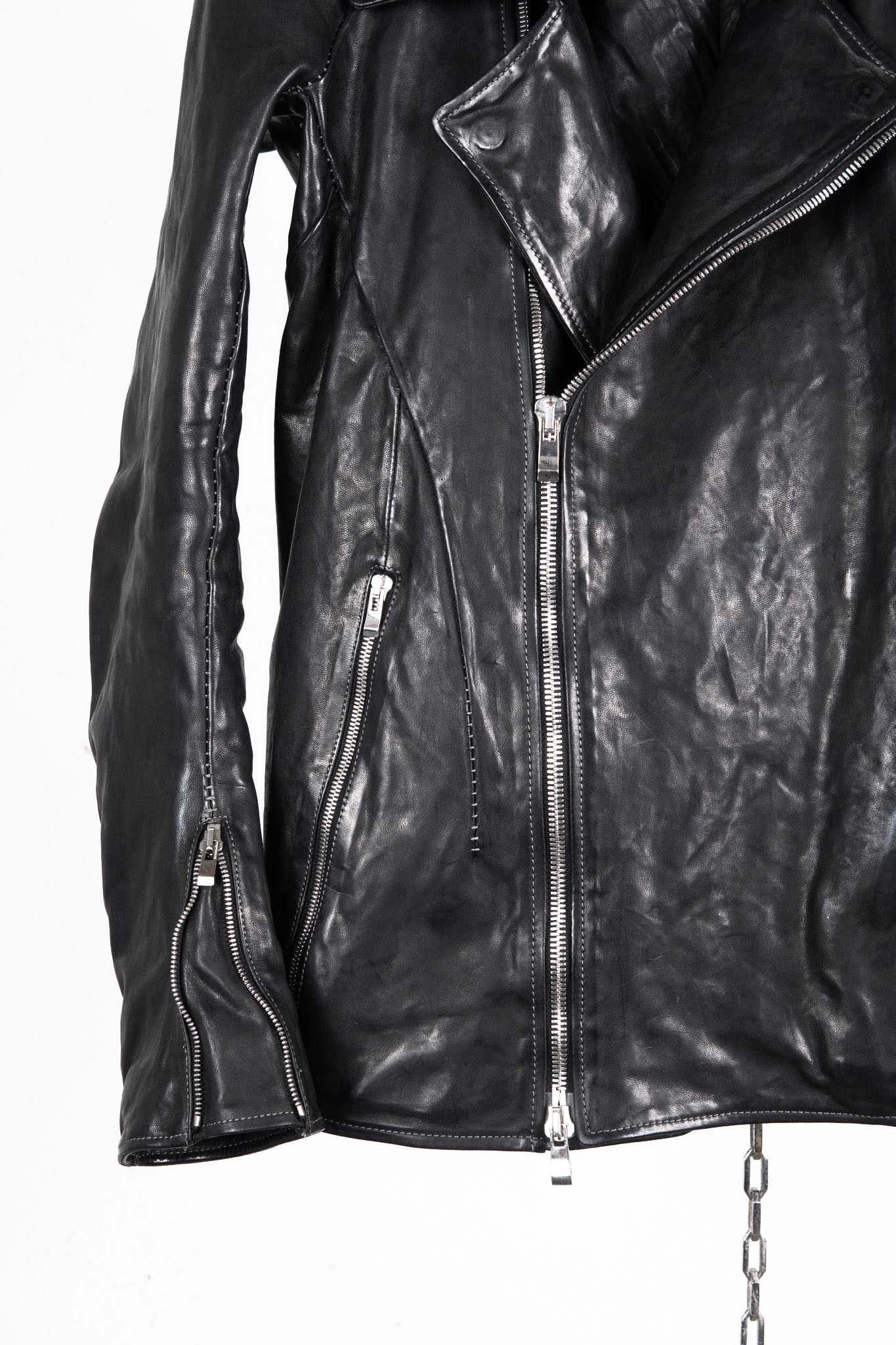 HORSE LEATHER DOUBLE BREAST MOTO LINED JB-3