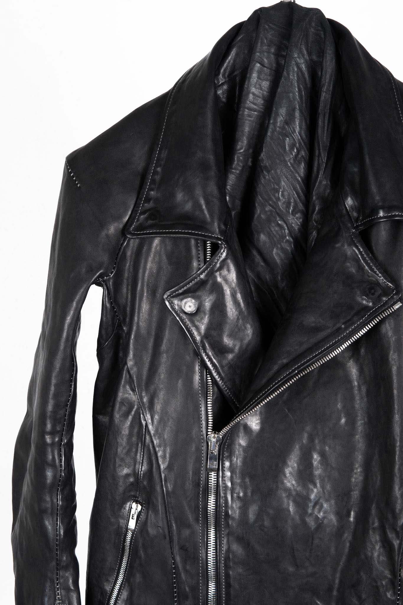 HORSE LEATHER DOUBLE BREAST MOTO LINED JB-3