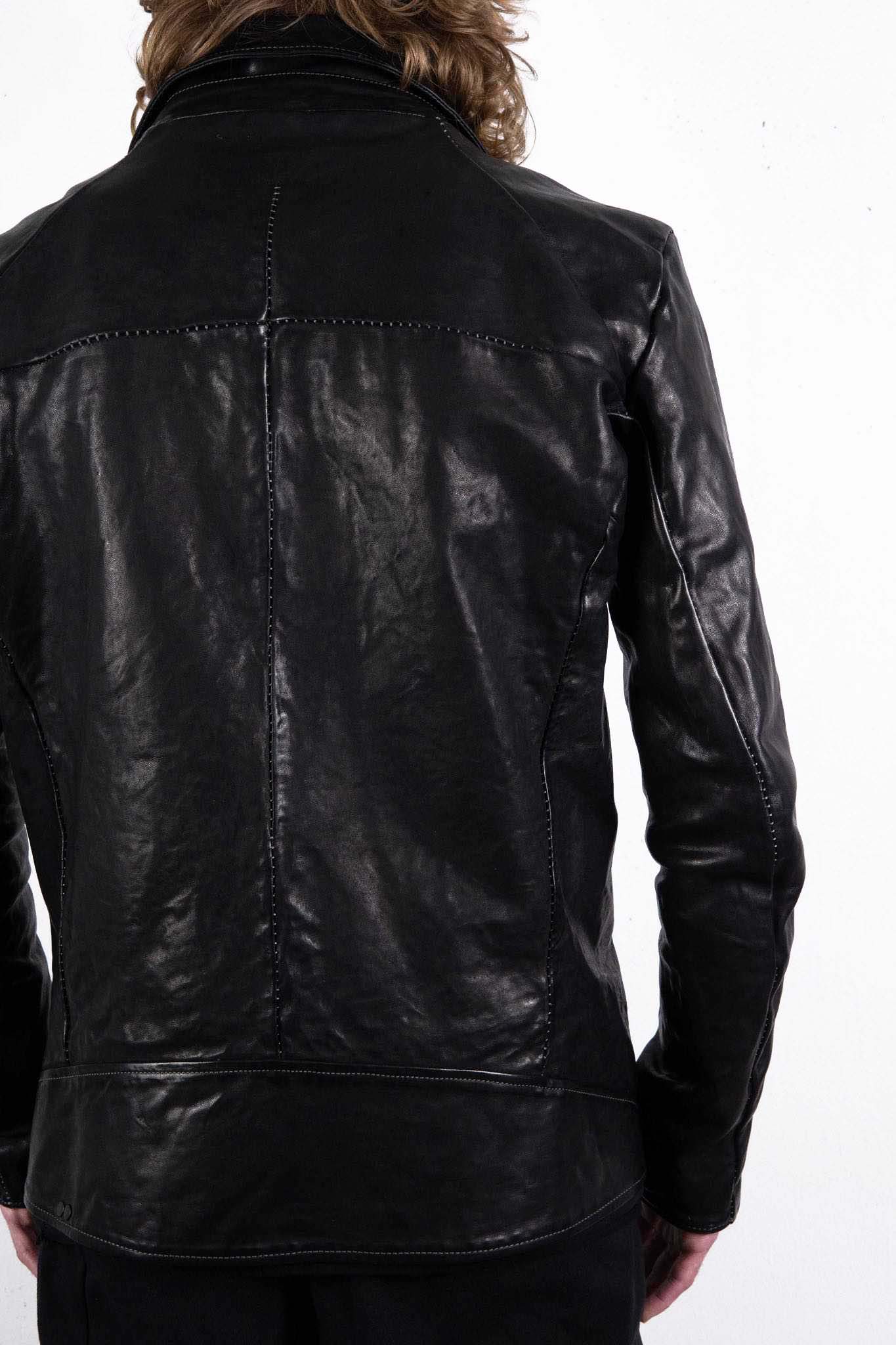 HORSE LEATHER DOUBLE BREAST MOTO LINED JB-3