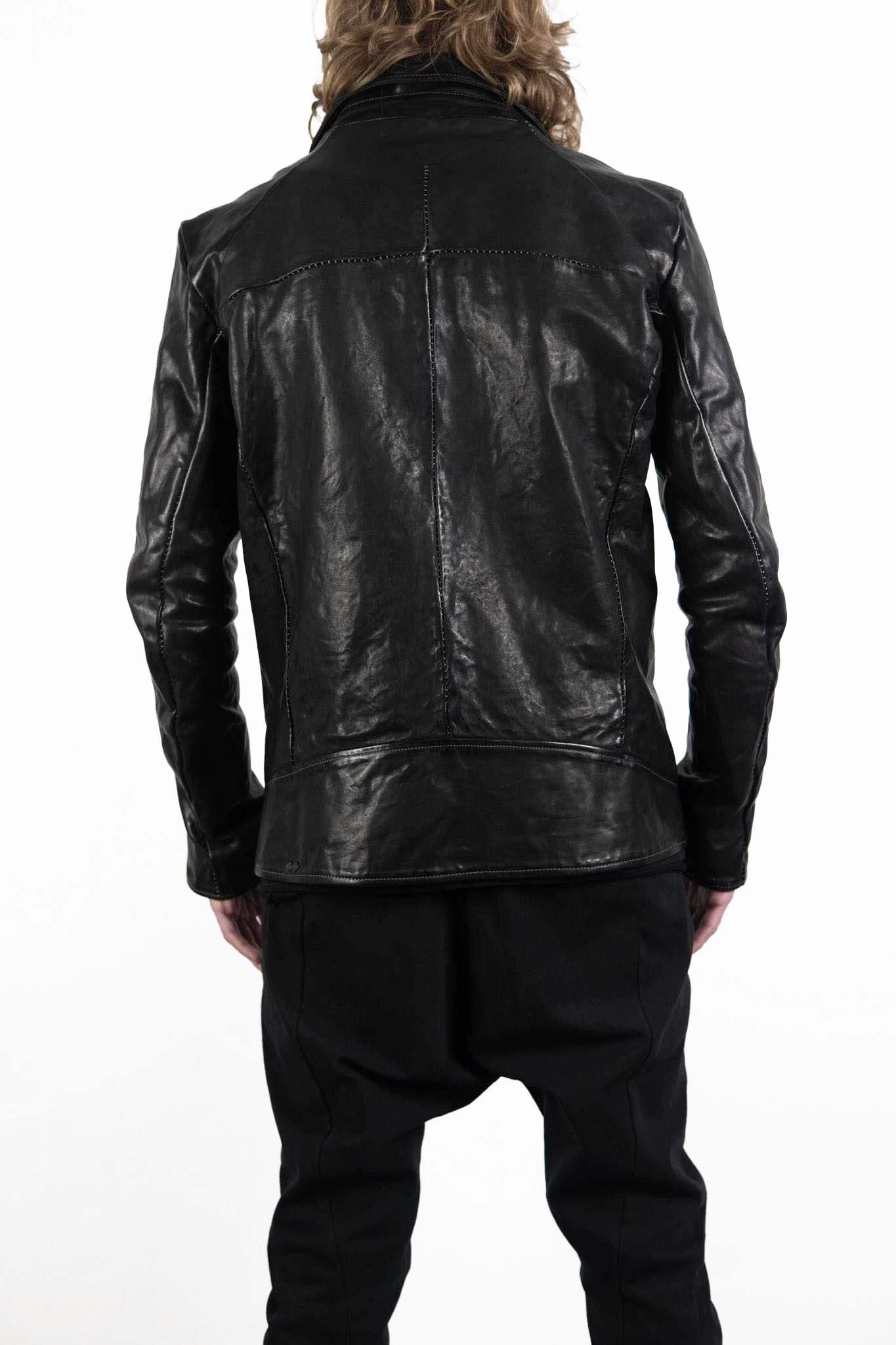 HORSE LEATHER DOUBLE BREAST MOTO LINED JB-3