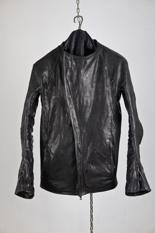 HORSE LEATHER NO COLLAR CARVED ZIP BLOUSON JB-9 TYPE 2